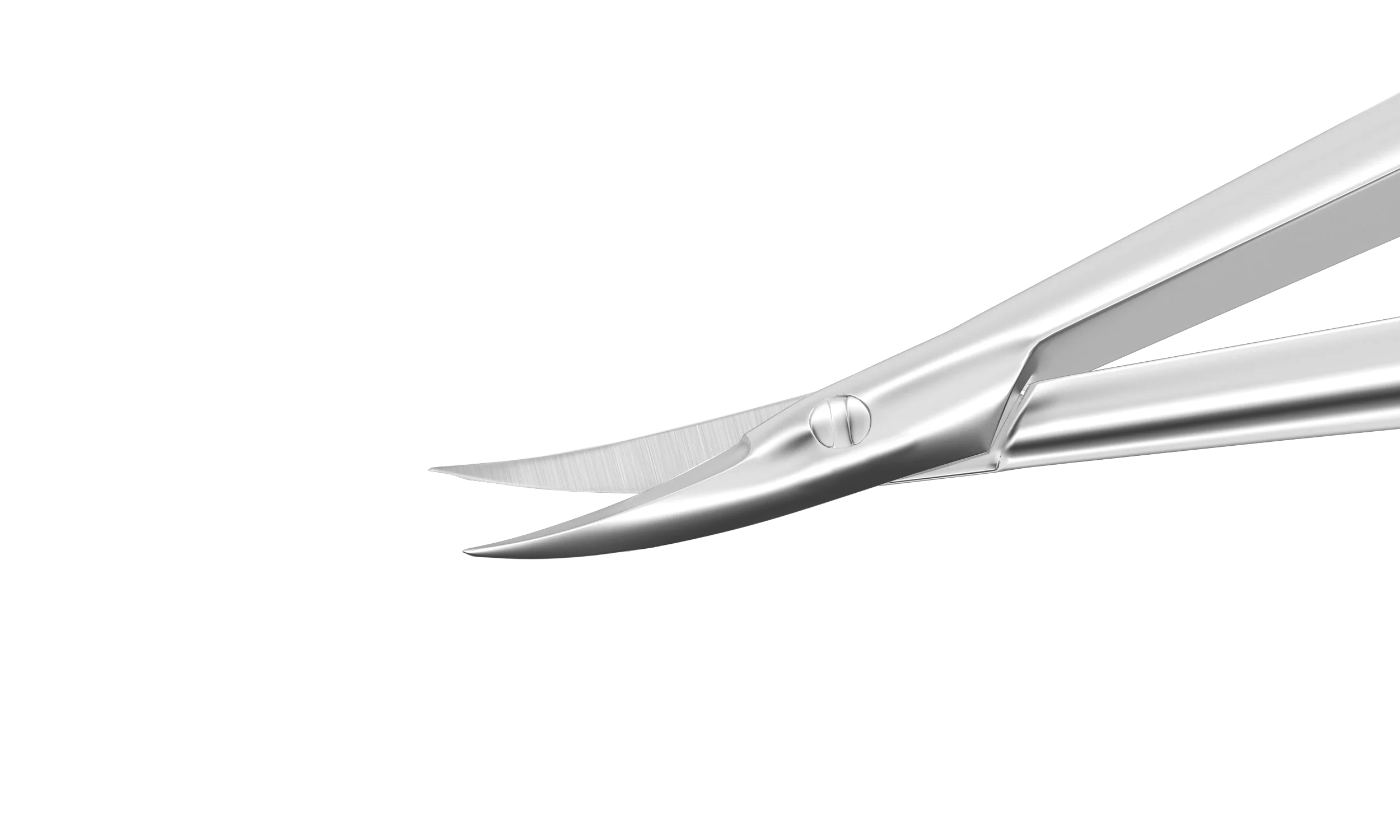 11-015S Castroviejo Curved Corneal Scissors, Medium, Blunt Tips, 13.00 mm Blades, Length 110 mm, Stainless Steel - Image 2