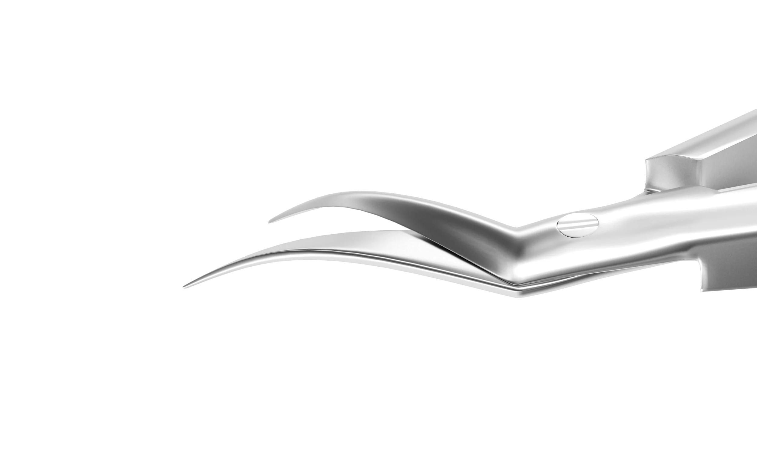 11-020S Katzin Corneal Transplant Scissors, Left, Blunt Tips, Strongly Curved, 8.00 mm Blades, Length 100 mm, Stainless Steel - Image 2