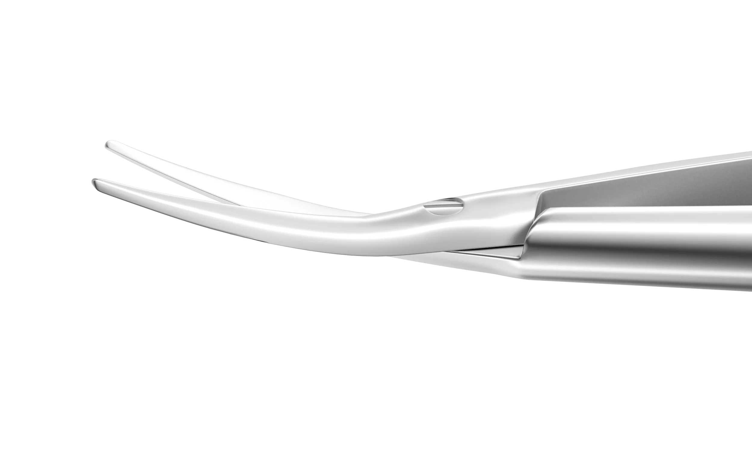 11-035S Universal Corneal Scissors, Blunt Tips, 11.00 mm Curved Blades, Round Handle, Length 112 mm, Stainless Steel - Image 2