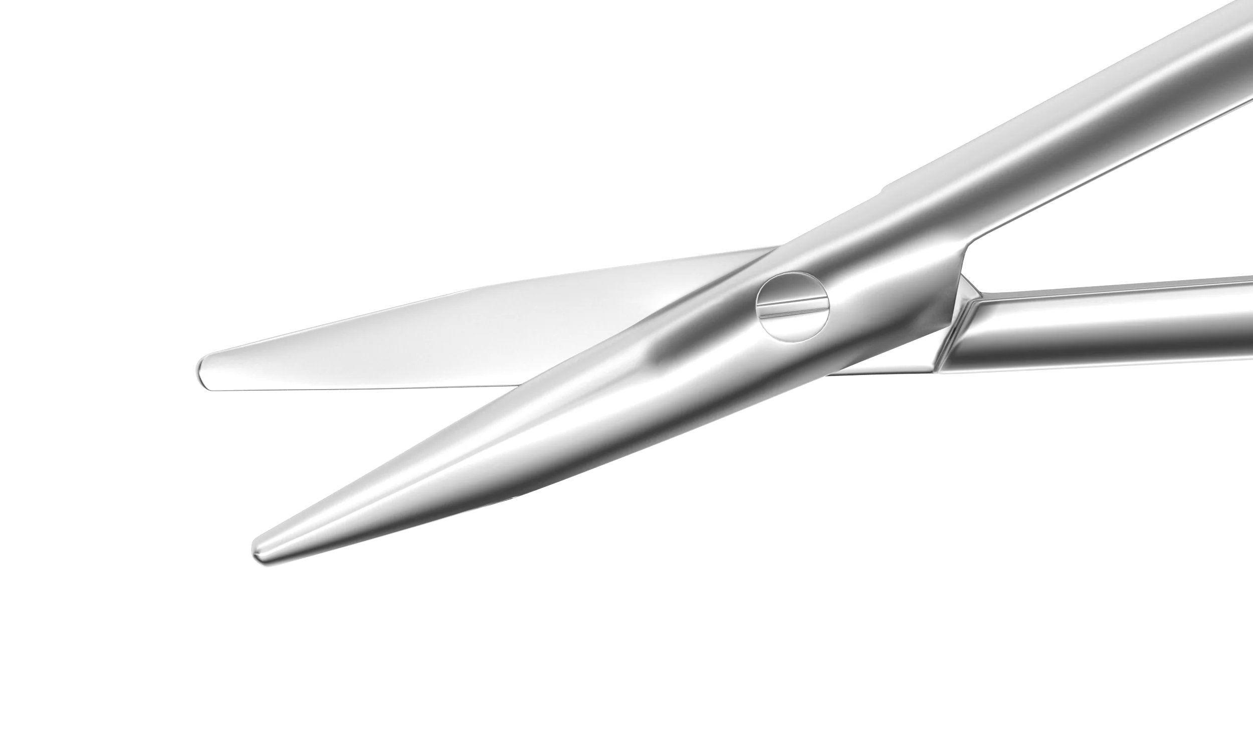 11-035S Universal Corneal Scissors, Blunt Tips, 11.00 mm Curved Blades, Round Handle, Length 112 mm, Stainless Steel - Image 3