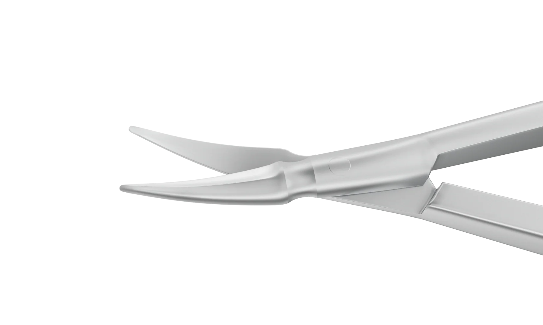 11-052S Vannas Capsulotomy Scissors, Curved, Sharp Tips, 6.00 mm Blades, Flat Handle, Length 84 mm, Stainless Steel - Image 2
