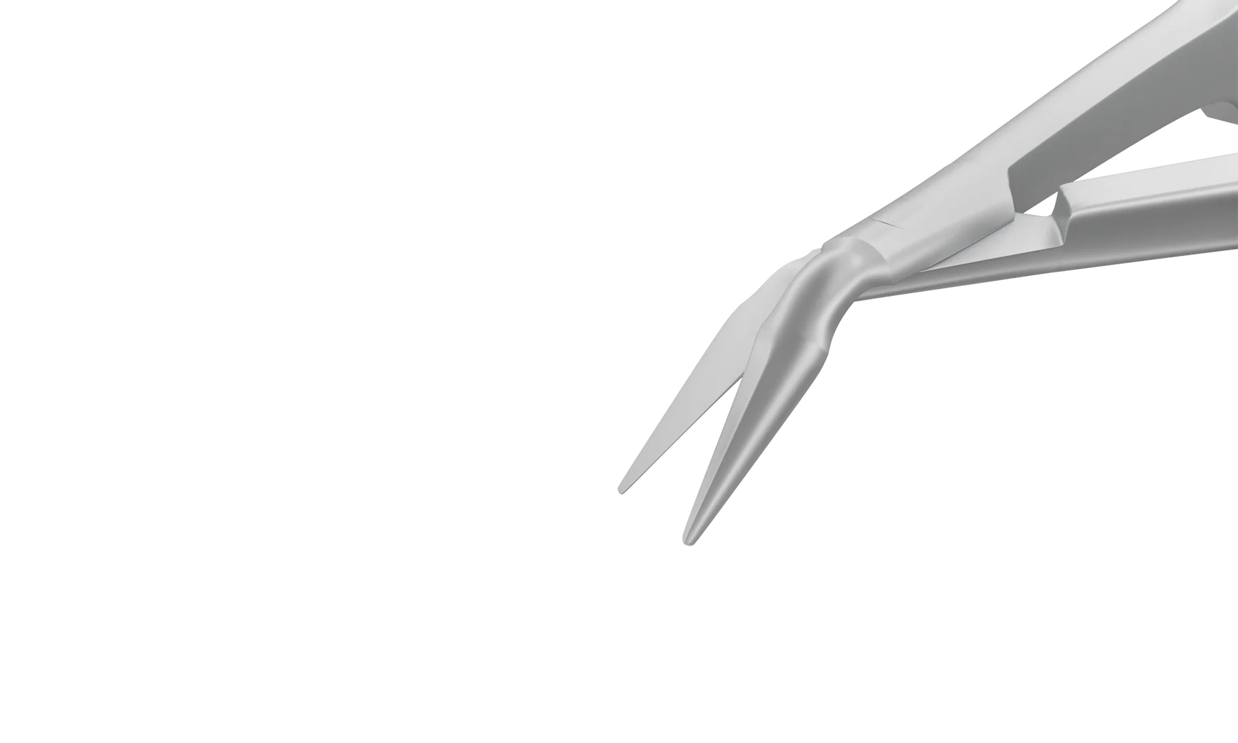 11-054S Vannas Capsulotomy Scissors, Angled, Sharp Tips, 6.00 mm Blades, Flat Handle, Length 81 mm, Stainless Steel - Image 2