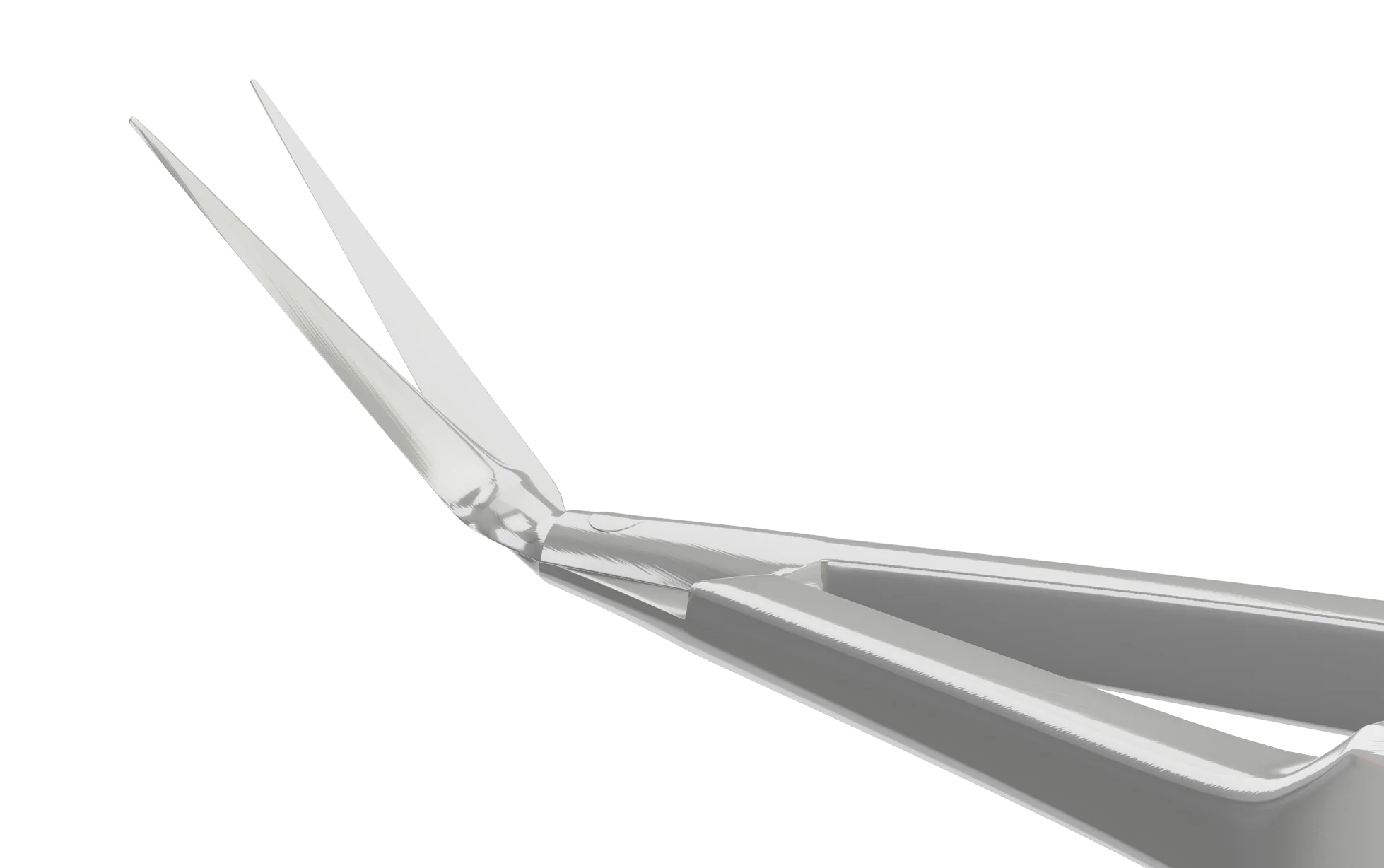 11-0581S Gills-Vannas Capsulotomy Scissors, Angled, Sharp Tips, 10.00 mm Blades, Flat Handle, Length 84 mm, Stainless Steel - Image 2
