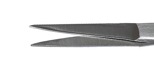 11-080S Straight Iris Scissors, Sharp Tips, 25.00 mm Blades, Ring Handle, Length 115 mm, Stainless Steel - Image 2