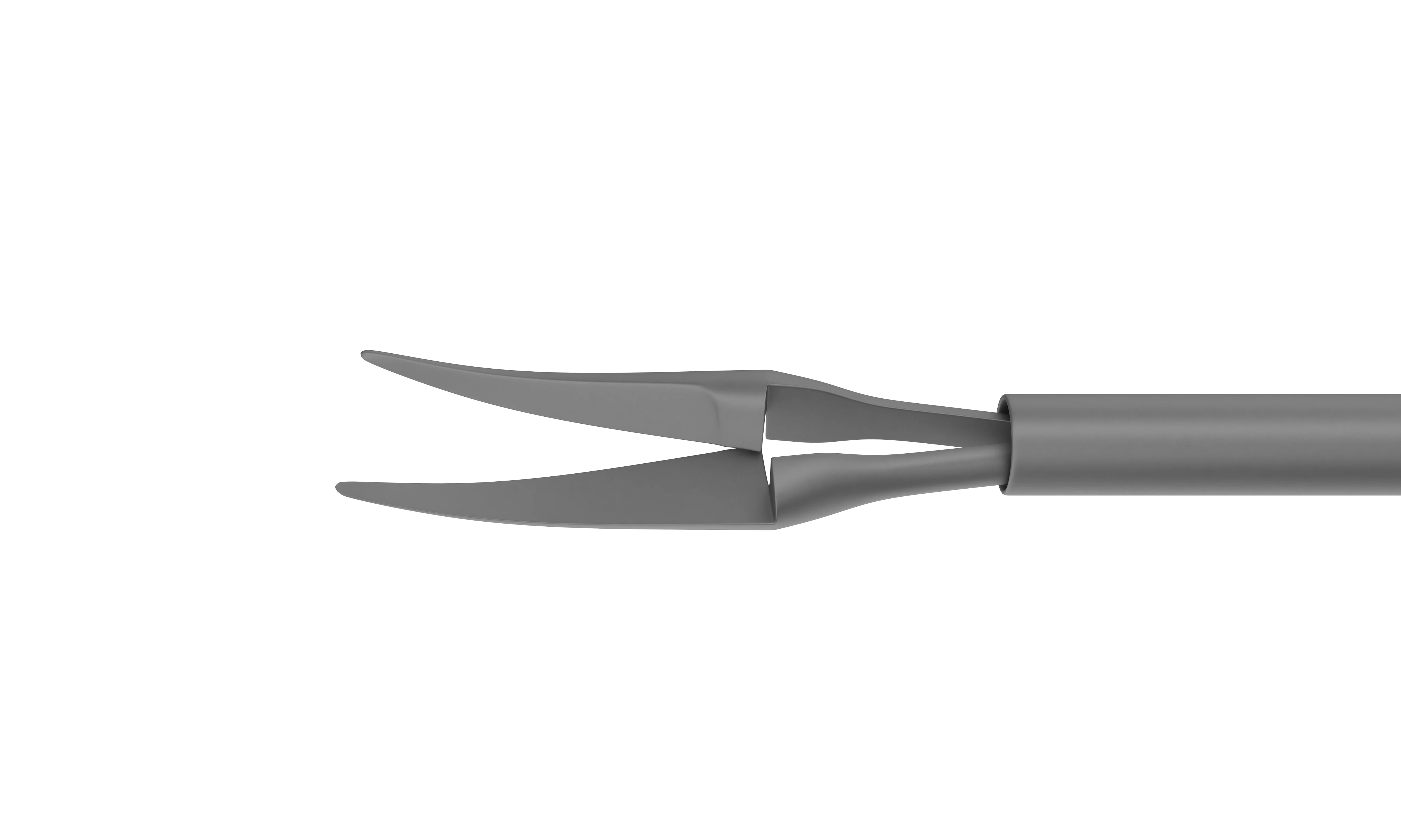 12-209-23H Curved Subretinal Scissors, Attached to a Squeeze Handle, with RUMEX Flushing System, 23 Ga - Image 3