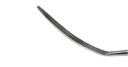 13-020 Curved Spatula, 0.25 mm Wide, 12.00 mm Long, Length 122 mm, Round Titanium Handle - Image 2