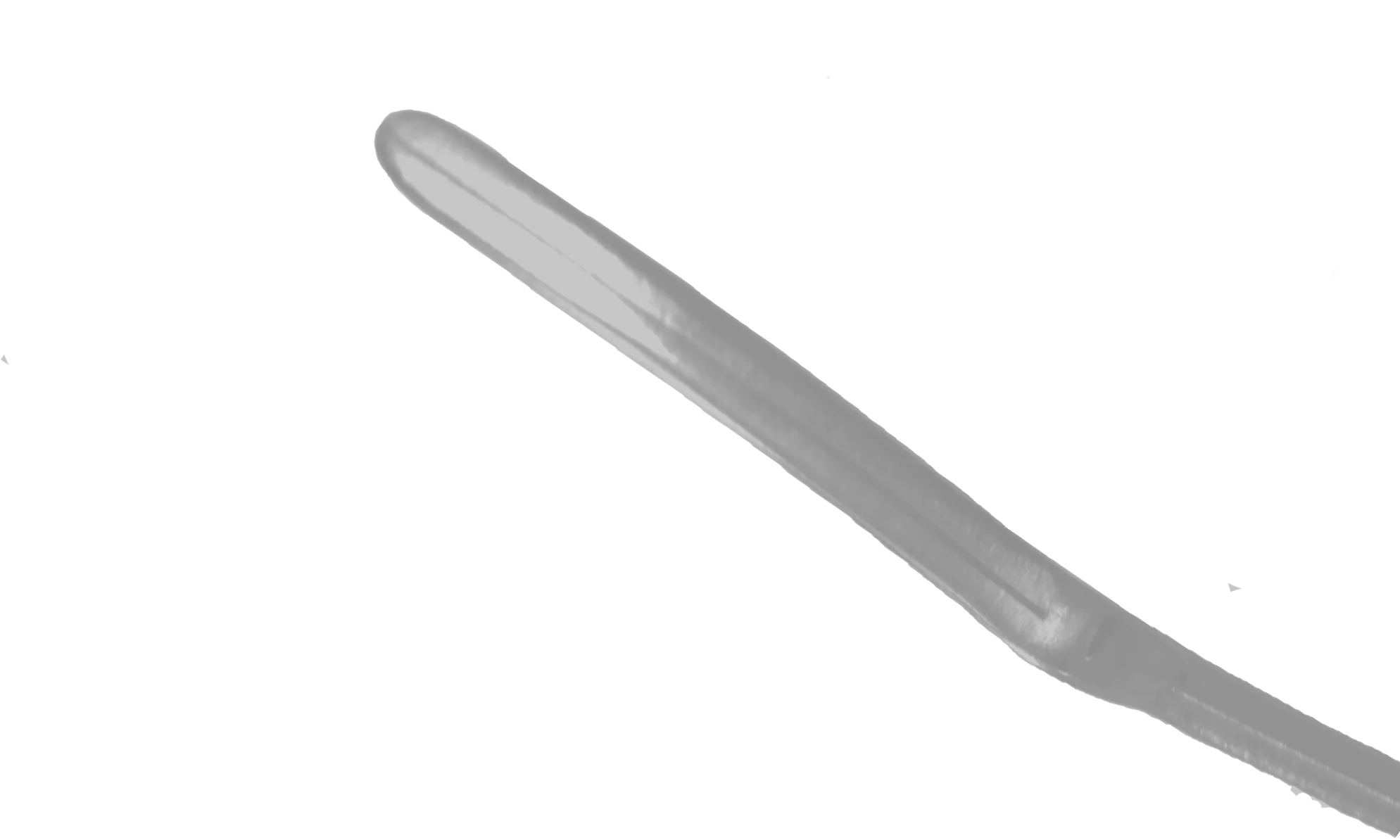 13-171 Spatula for DALK Procedure, 1.00 x 9.00 mm Tip, Length 122 mm, Round Titanium Handle - Image 2