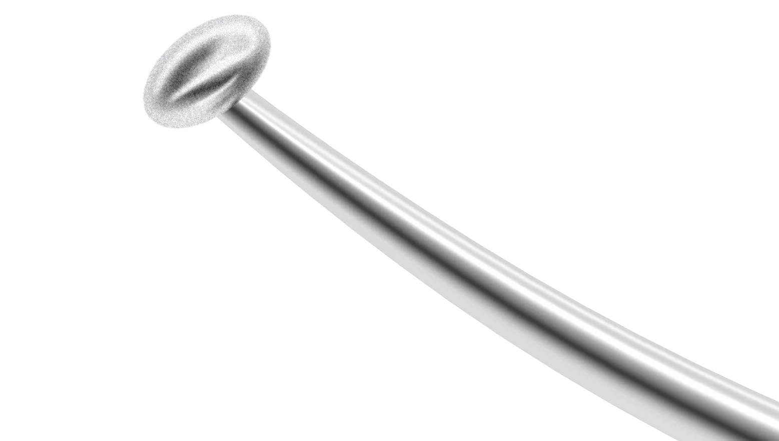 13-183 John DSAEK Stromal Scrubber, Strongly Vaulted Shaft, Length 120 mm, Round Titanium Handle - Image 2