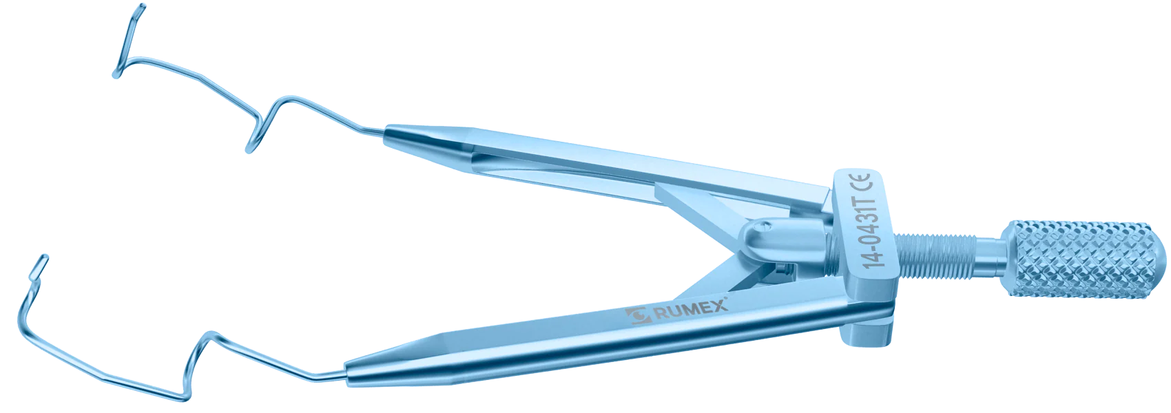 14-0431T Lieberman Nasal Speculum, 10.00 mm V-Shaped Blades, Flat Branches, Child Size, Length 60 mm, Titanium