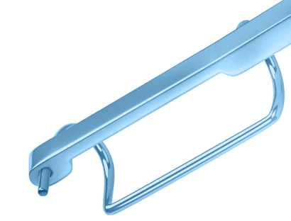 14-061T Castroviejo Speculum, Flat branches, Fenestrated 14.00 mm Blades, Adult Size, Length 85 mm, Titanium - Image 2