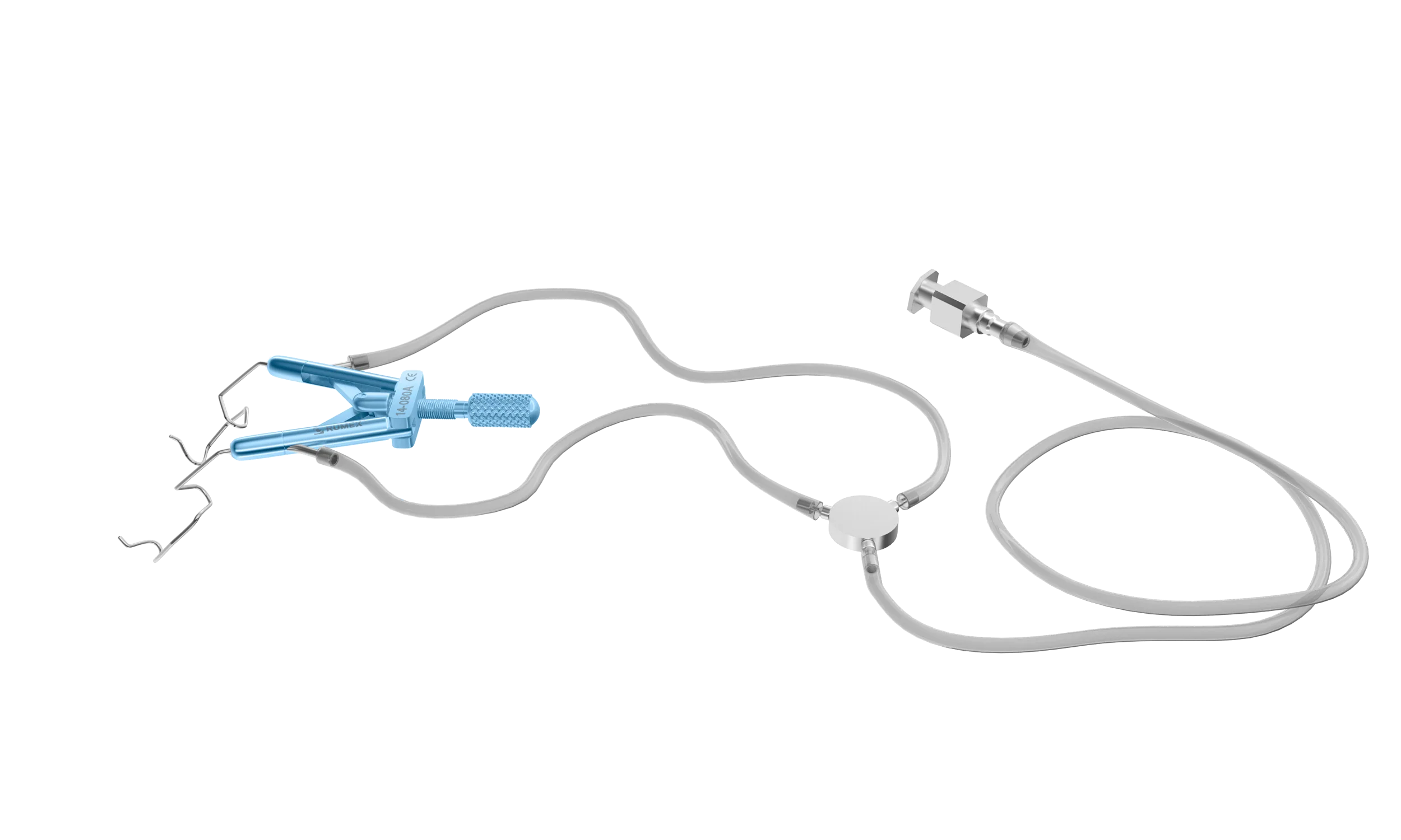 14-080A Lieberman Temporal Speculum with Aspiration, Adult Size, 14.00 mm V-Shaped Blades, Length 78 mm