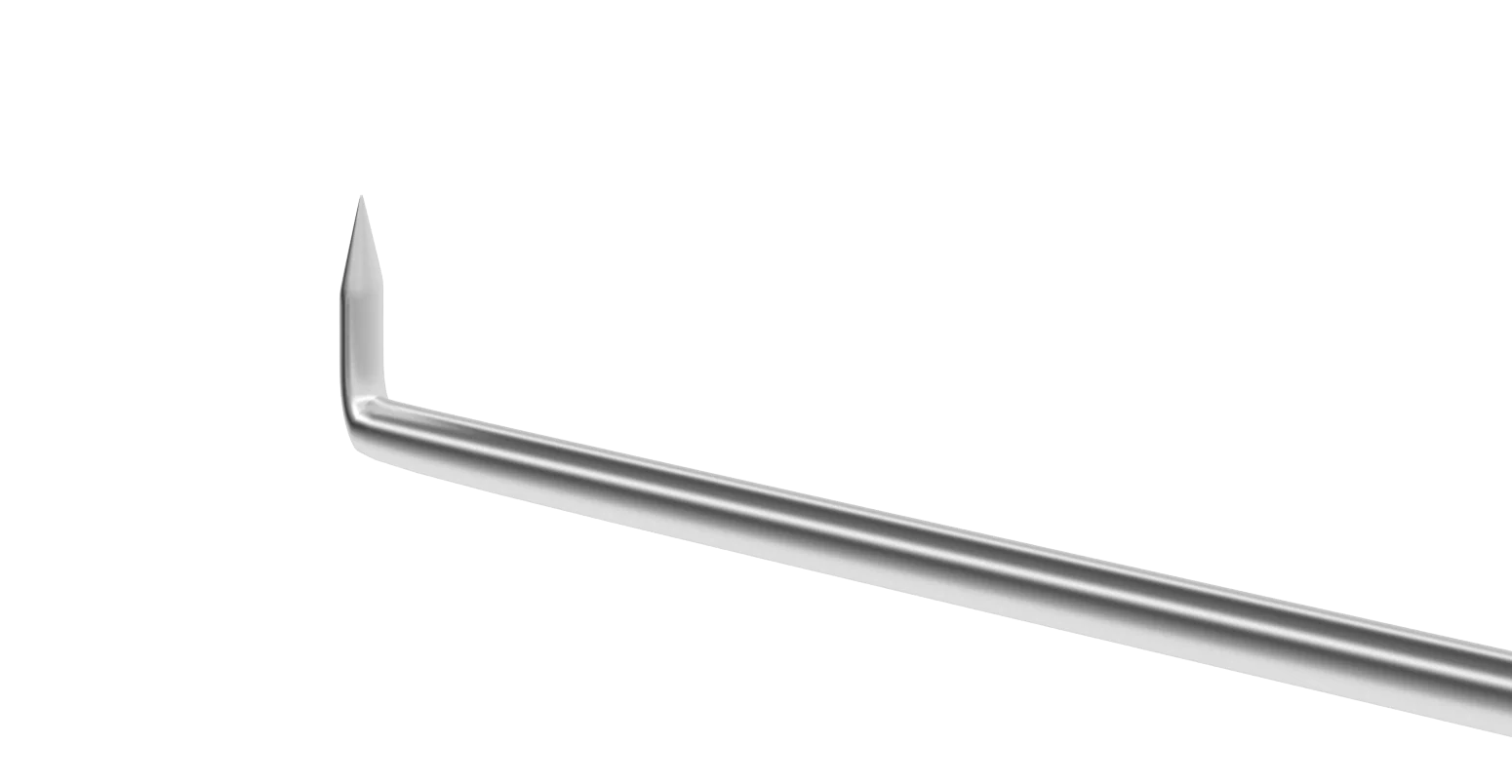 20-013 LASIK Spatula and Flap Retreatment Instrument, Double-Ended, Length 133 mm, Round Titanium Handle - Image 3