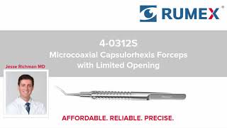 4-0312S Microcoaxial Capsulorhexis Forceps, Ultrathin, 11.50 mm Curved Jaws, for 2.00 mm Incision, with Alignment Mechanism, Length 106 mm, Stainless Steel - Image 5
