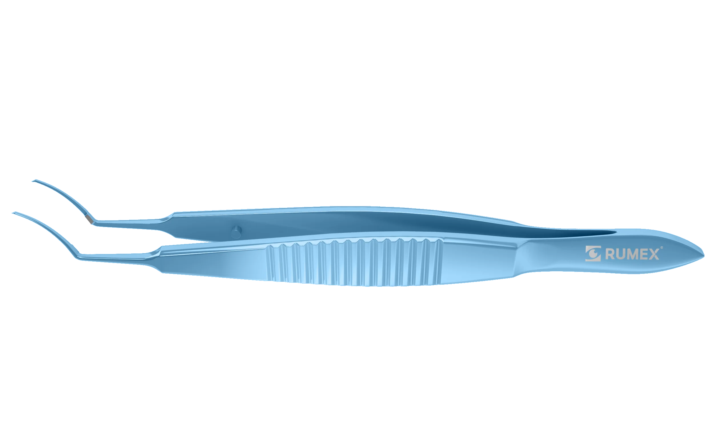 4-0321T Utrata Capsulorhexis Forceps, Cystotome Tips, 11.50 mm Curved Jaws, Flat Handle, Length 107 mm, Titanium