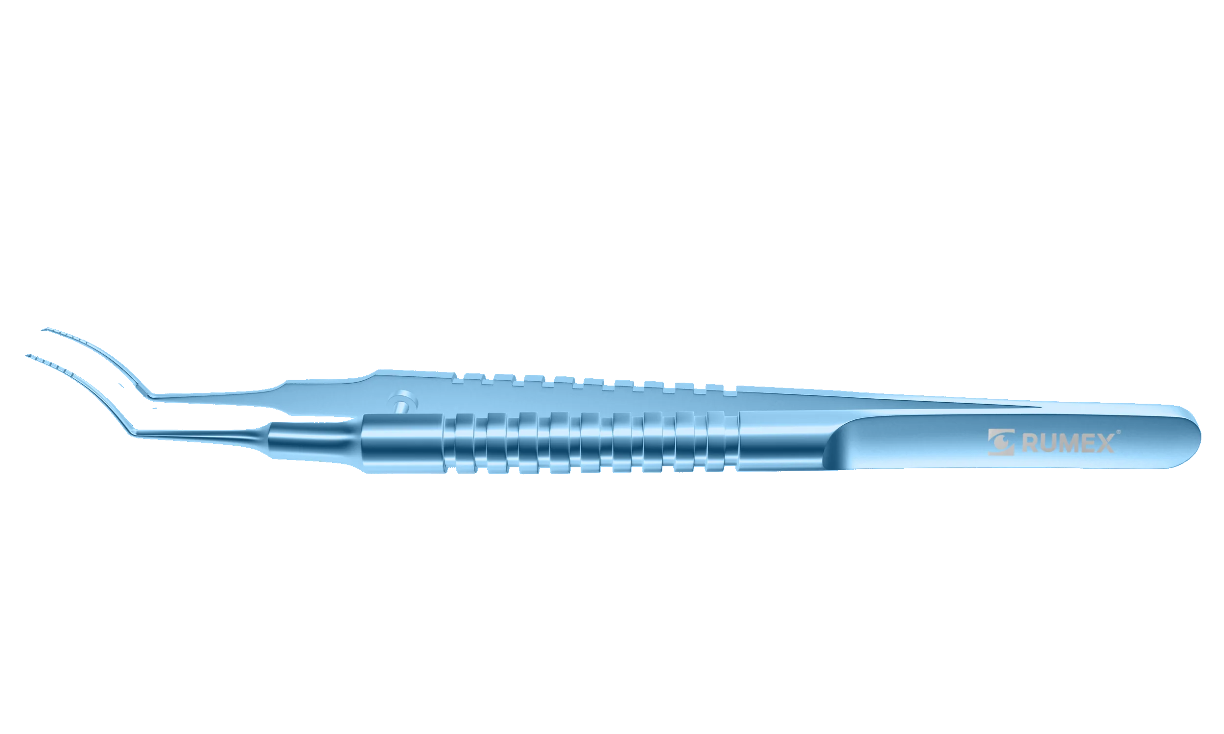 4-03315T Utrata Capsulorhexis Forceps with Scale (6 Engravings, 1.00 mm), Cystotome Tips, 11.50 mm Curved Jaws, Round Handle, Length 110 mm, Titanium