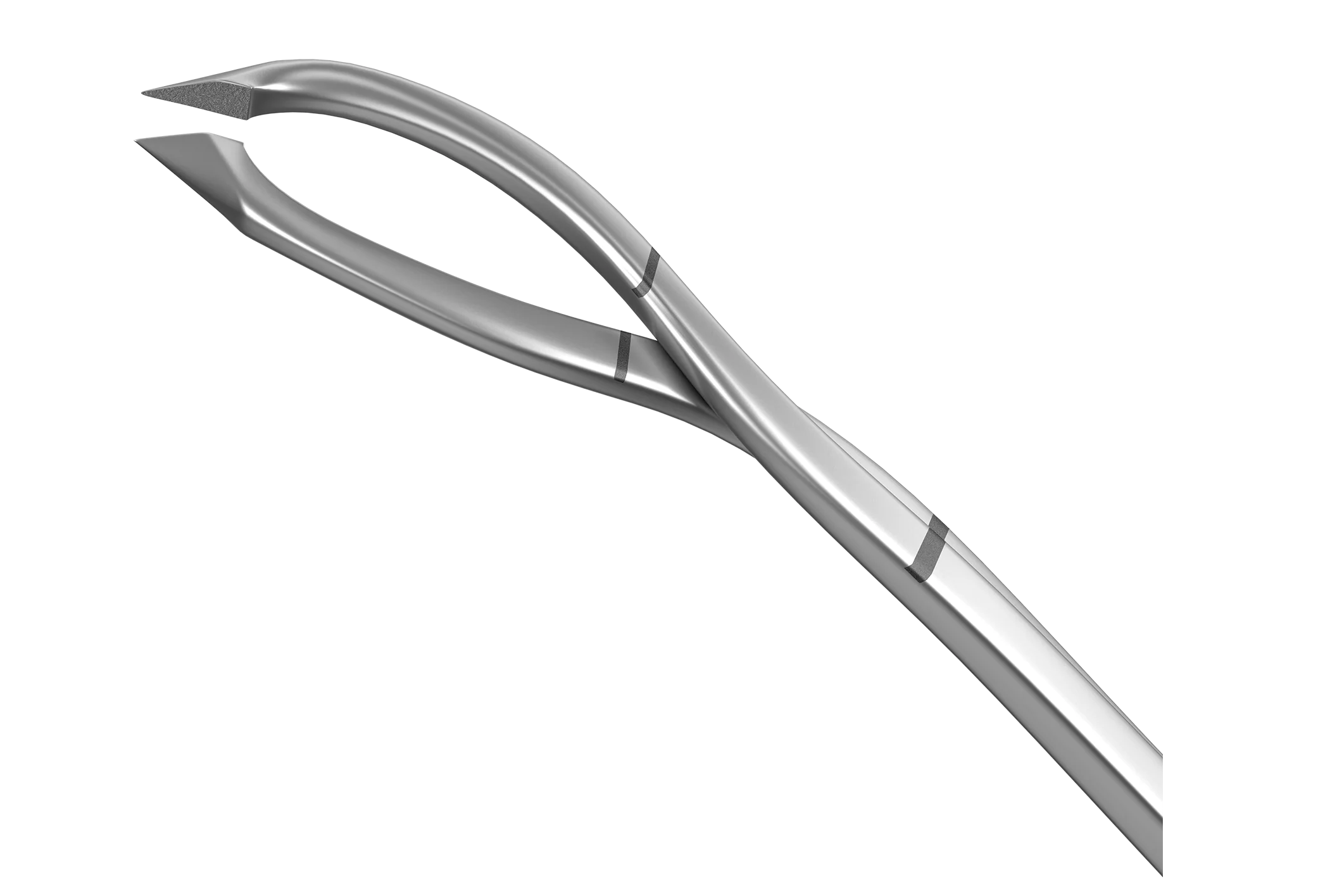 4-033S Small-Incision Capsulorhexis Forceps with Double Cross-Action and Scale, Cystotome Tips, Micro-Thin Jaws, for 1.50 mm incisions, Flat Handle, Length 105 mm, Stainless Steel - Image 3