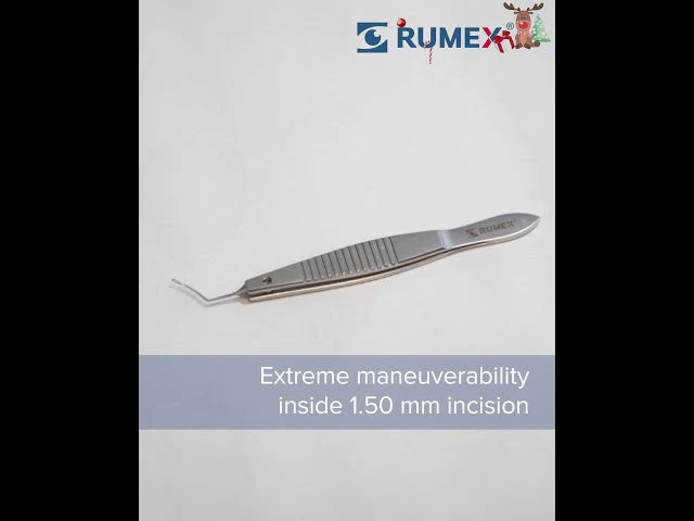 4-033S Small-Incision Capsulorhexis Forceps with Double Cross-Action and Scale, Cystotome Tips, Micro-Thin Jaws, for 1.50 mm incisions, Flat Handle, Length 105 mm, Stainless Steel - Image 6