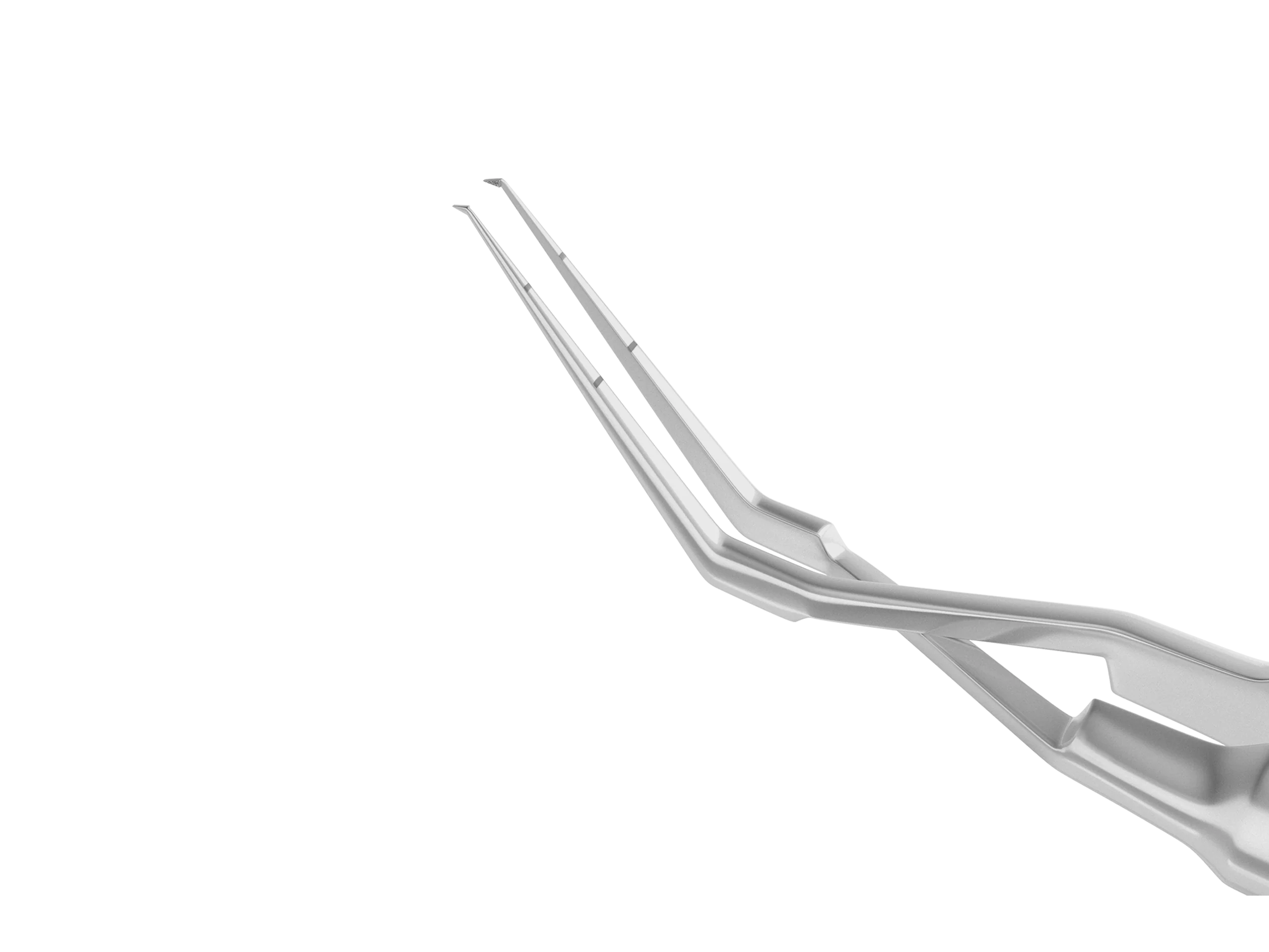 4-0393S Small-Incision Capsulorhexis Forceps with Cross-Action and Scale, Cystotome Tips, Round Handle, Length 110 mm, Stainless Steel - Image 2