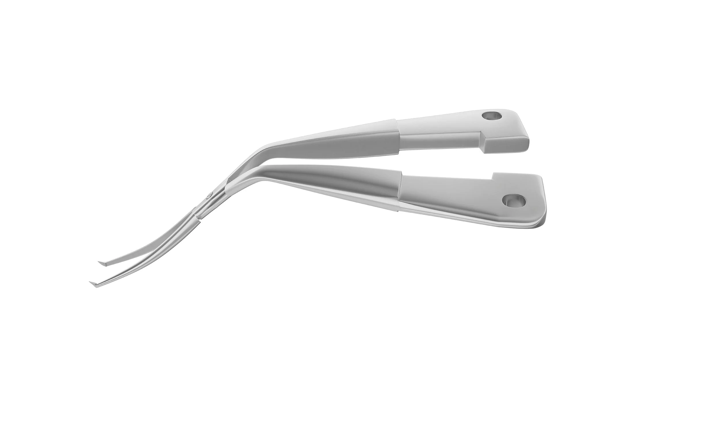 4-0395/SF Capsulorhexis Forceps with Scale (2.50/5.00 mm), Cross-Action, for 1.50 mm Incisions, Curved Stainless Steel Jaws (8.50 mm), Short Lever (16.00 mm), Short (71 mm) Flat Titanium Handle, Length 90 mm - Image 2