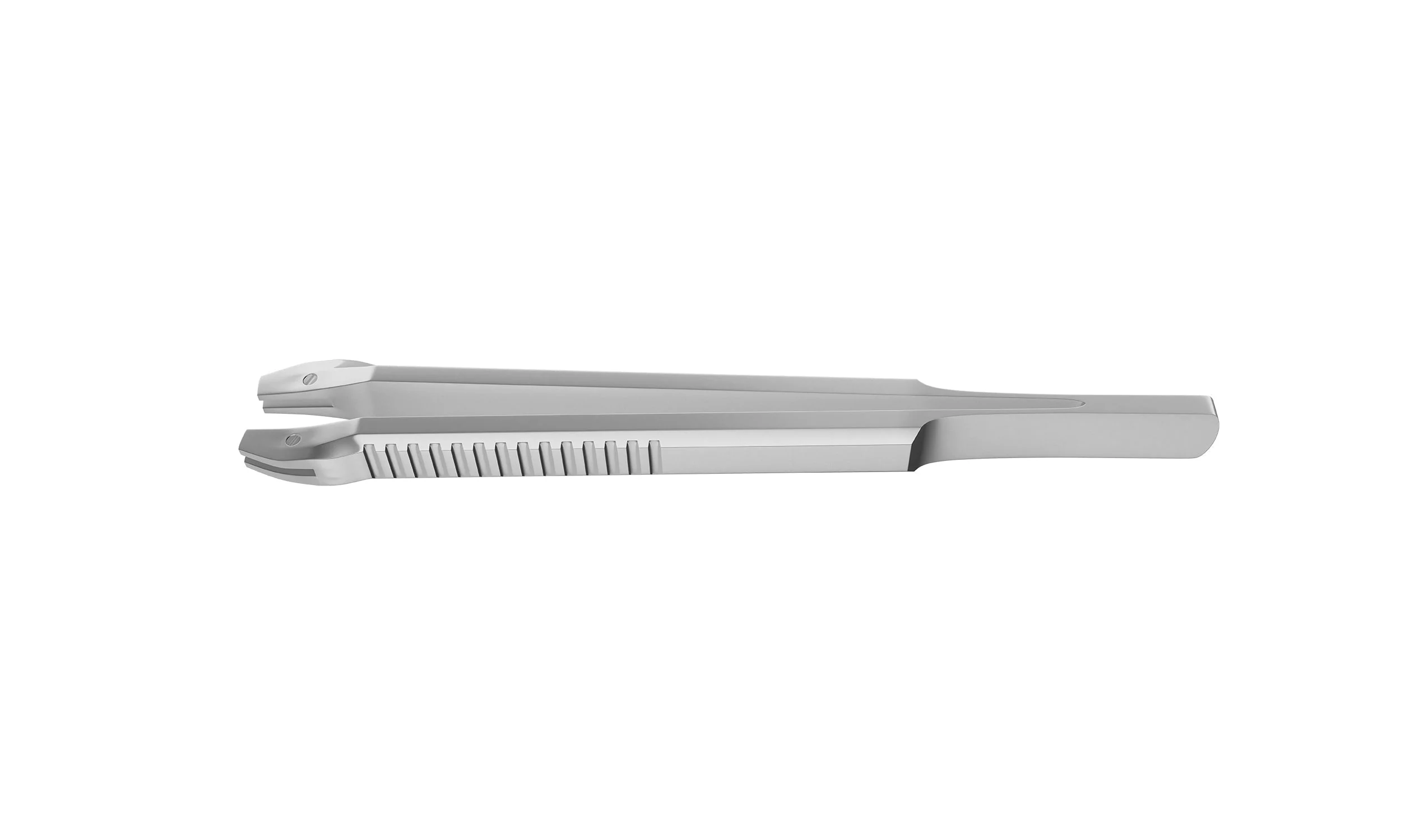 4-03952/MFS Capsulorhexis Forceps with Scale (2.50/5.00 mm), Cross-Action, for 1.50 mm Incisions, Curved Stainless Steel Jaws (8.50 mm), Long Lever (26.00 mm), Medium (91 mm) Flat Stainless Steel Handle, Length 120 mm - Image 3