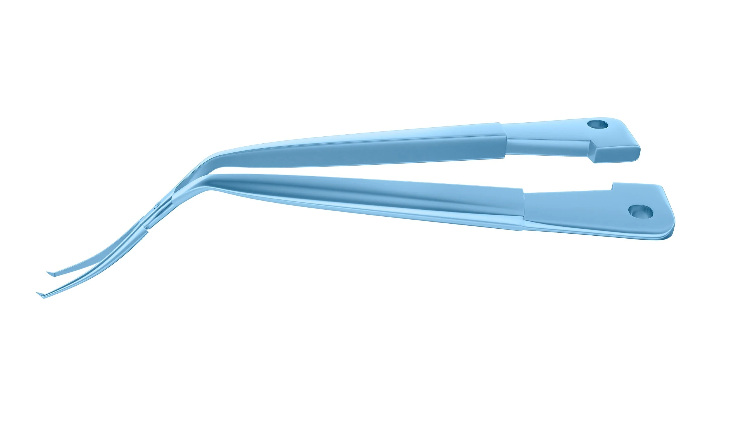 4-03952/SFT Capsulorhexis Forceps with Scale (2.50/5.00 mm), Cross-Action, for 1.50 mm Incisions, Curved Titanium Jaws (8.50 mm), Long Lever (26.00 mm), Short (71 mm) Flat Titanium Handle, Length 100 mm - Image 2