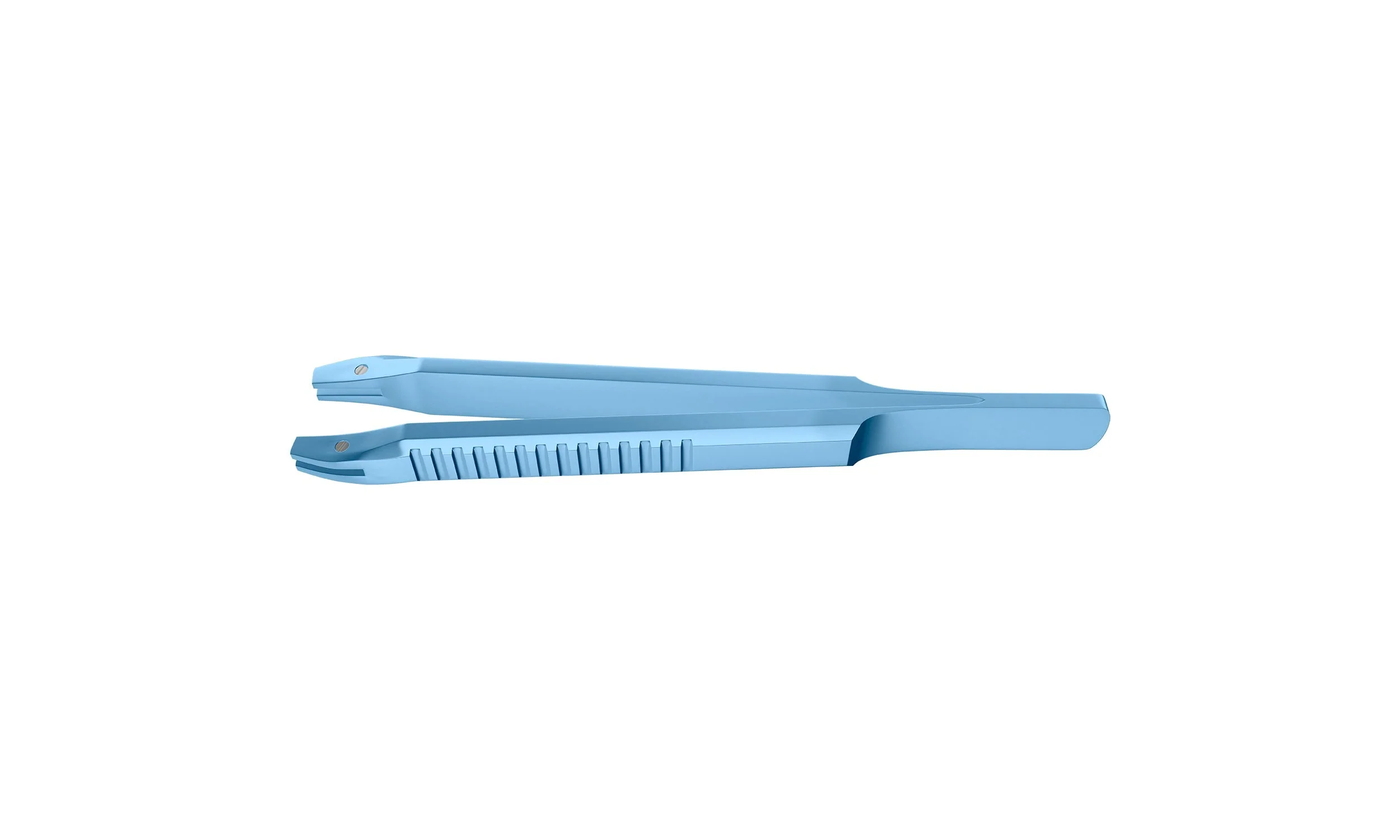 4-03952/SFT Capsulorhexis Forceps with Scale (2.50/5.00 mm), Cross-Action, for 1.50 mm Incisions, Curved Titanium Jaws (8.50 mm), Long Lever (26.00 mm), Short (71 mm) Flat Titanium Handle, Length 100 mm - Image 3