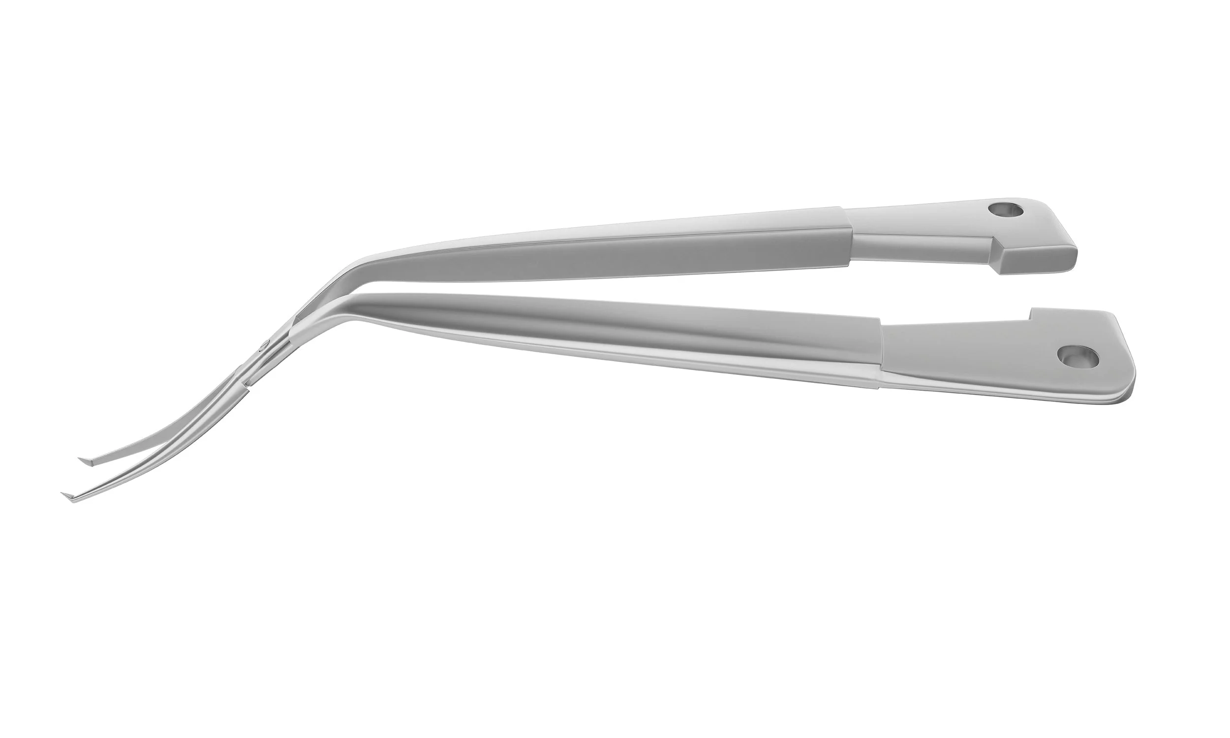 4-03952/SRS Capsulorhexis Forceps with Scale (2.50/5.00 mm), Cross-Action, for 1.50 mm Incisions, Curved Stainless Steel Jaws (8.50 mm), Long Lever (26.00 mm), Short (71 mm) Round Stainless Steel Handle, Length 100 mm - Image 2
