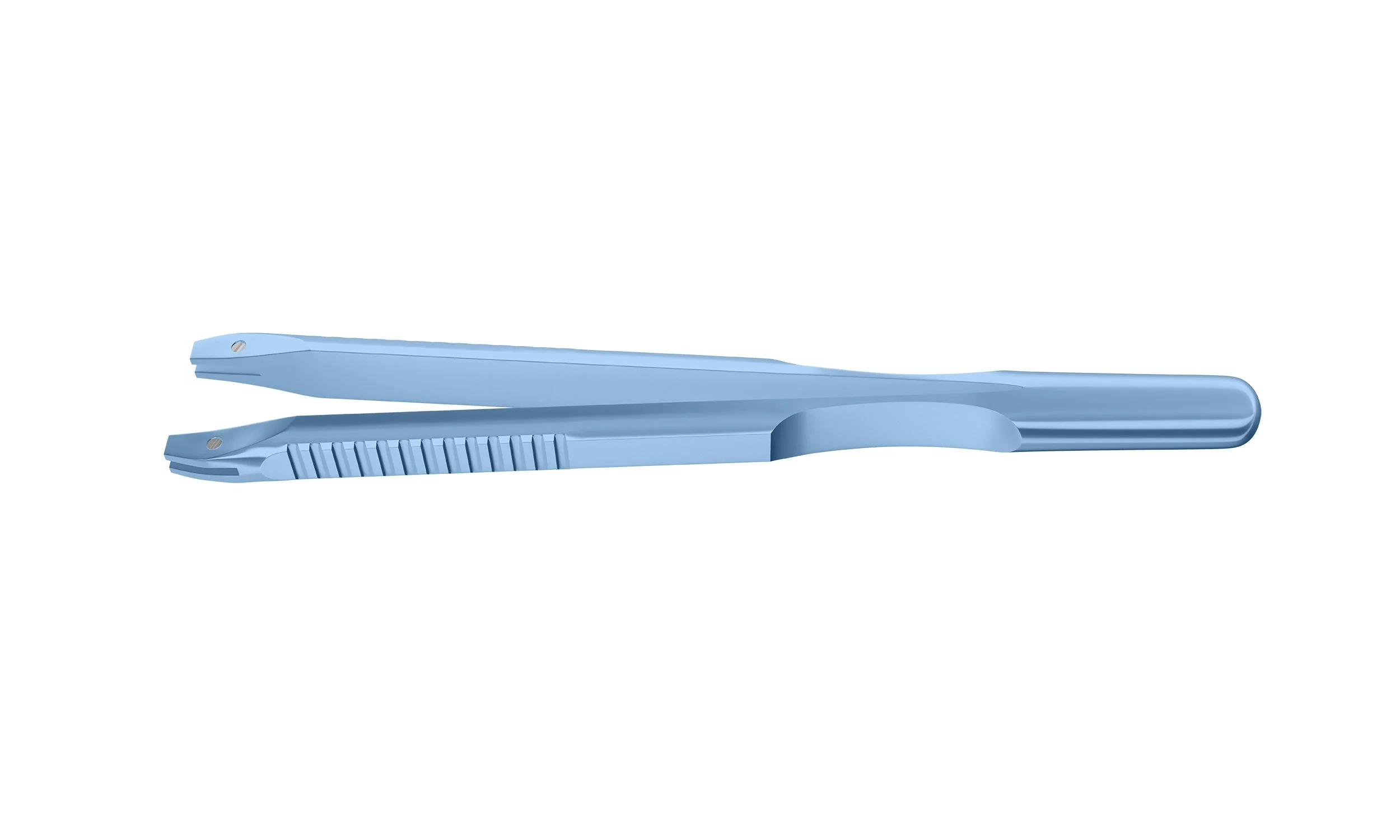 4-0396/LF Capsulorhexis Forceps with Scale (2.50/5.00 mm), Cross-Action, for 1.50 mm Incisions, Straight Stainless Steel Jaws (8.50 mm), Short Lever (16.00 mm), Long (101 mm) Flat Titanium Handle, Length 120 mm - Image 3