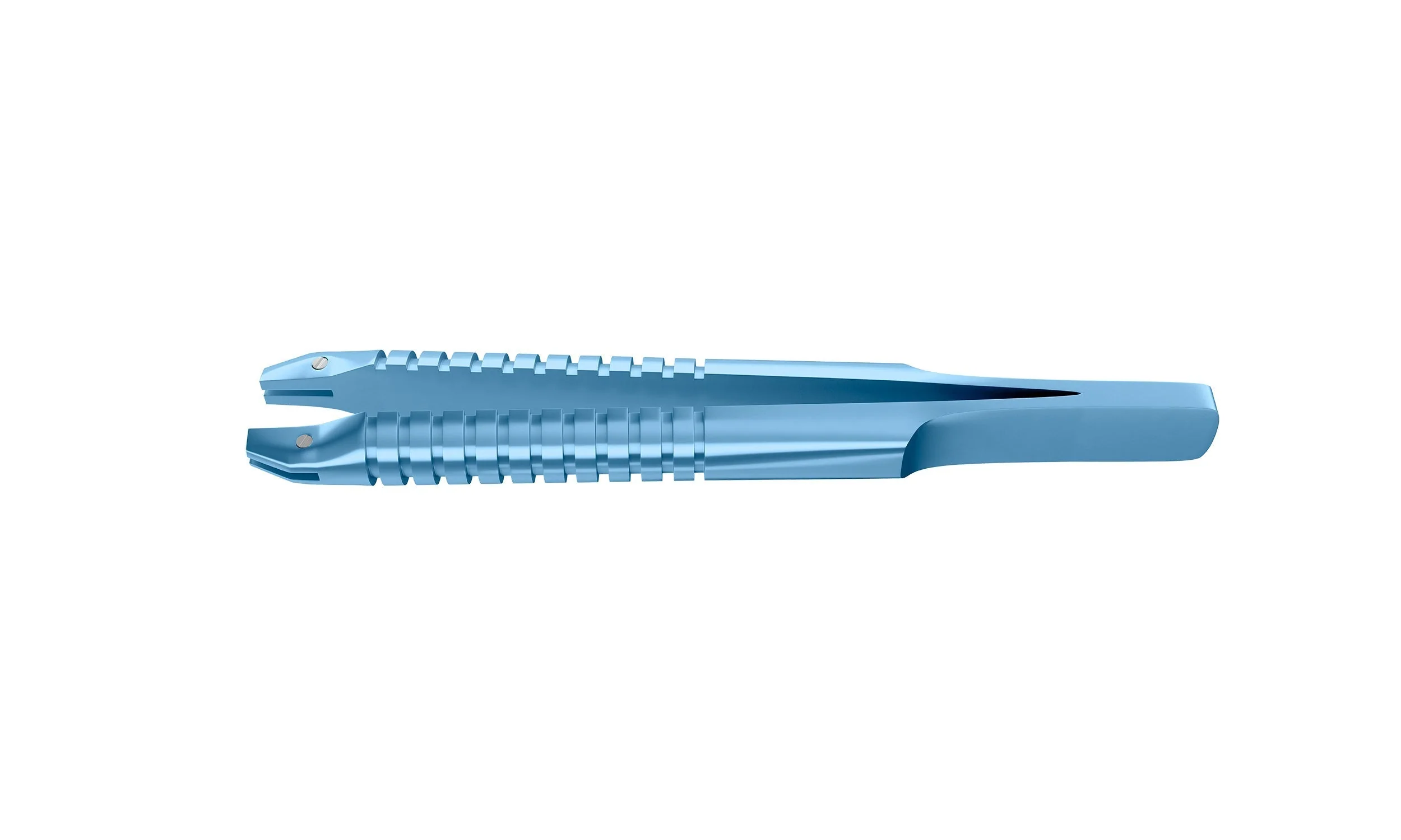 4-0396/MR Capsulorhexis Forceps with Scale (2.50/5.00 mm), Cross-Action, for 1.50 mm Incisions, Straight Stainless Steel Jaws (8.50 mm), Short Lever (16.00 mm), Medium (91 mm) Round Titanium Handle, Length 110 mm - Image 3
