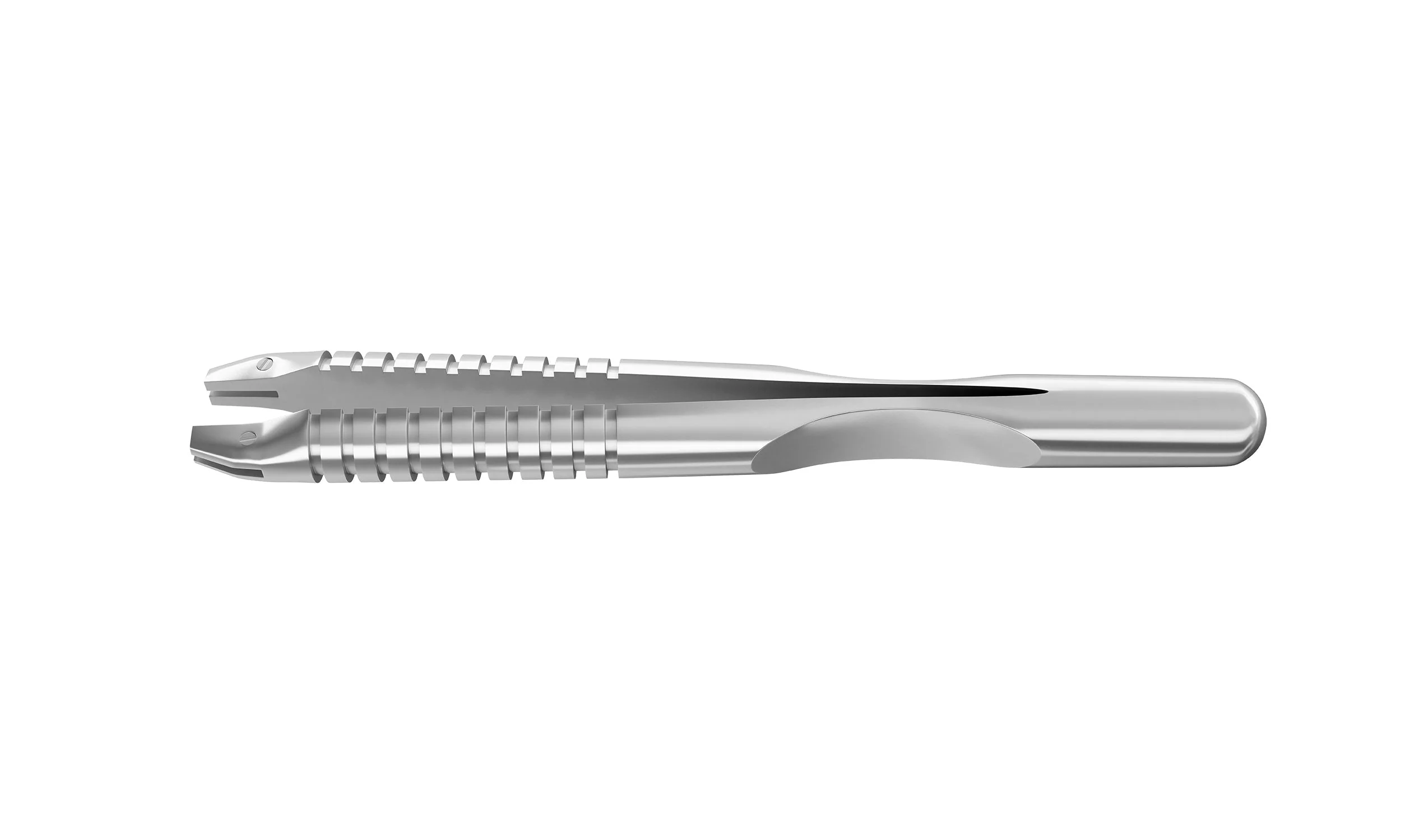 4-03962/LRS Capsulorhexis Forceps with Scale (2.50/5.00 mm), Cross-Action, for 1.50 mm Incisions, Straight Stainless Steel Jaws (8.50 mm), Long Lever (26.00 mm), Long (101 mm) Round Stainless Steel Handle, Length 130 mm - Image 3
