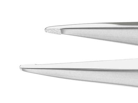 4-042S Cilia Forceps, Narrow, Flat Handle, Length 86 mm, Stainless Steel - Image 2