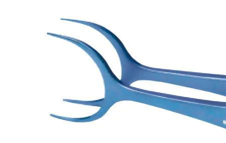 4-08011T Nevyas-Wallace Fixation Forceps, 0.12 mm, 1x2 Teeth, Straight, Round Handle, Length 105 mm, Titanium - Image 2