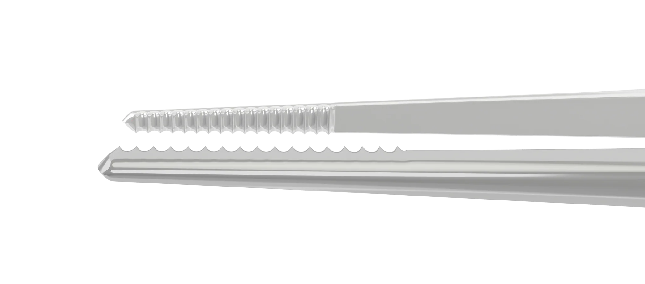 4-100S Iris Forceps with Serrations, Straight Shafts, Flat Serrated Handle, Length 72 mm, Stainless Steel - Image 2