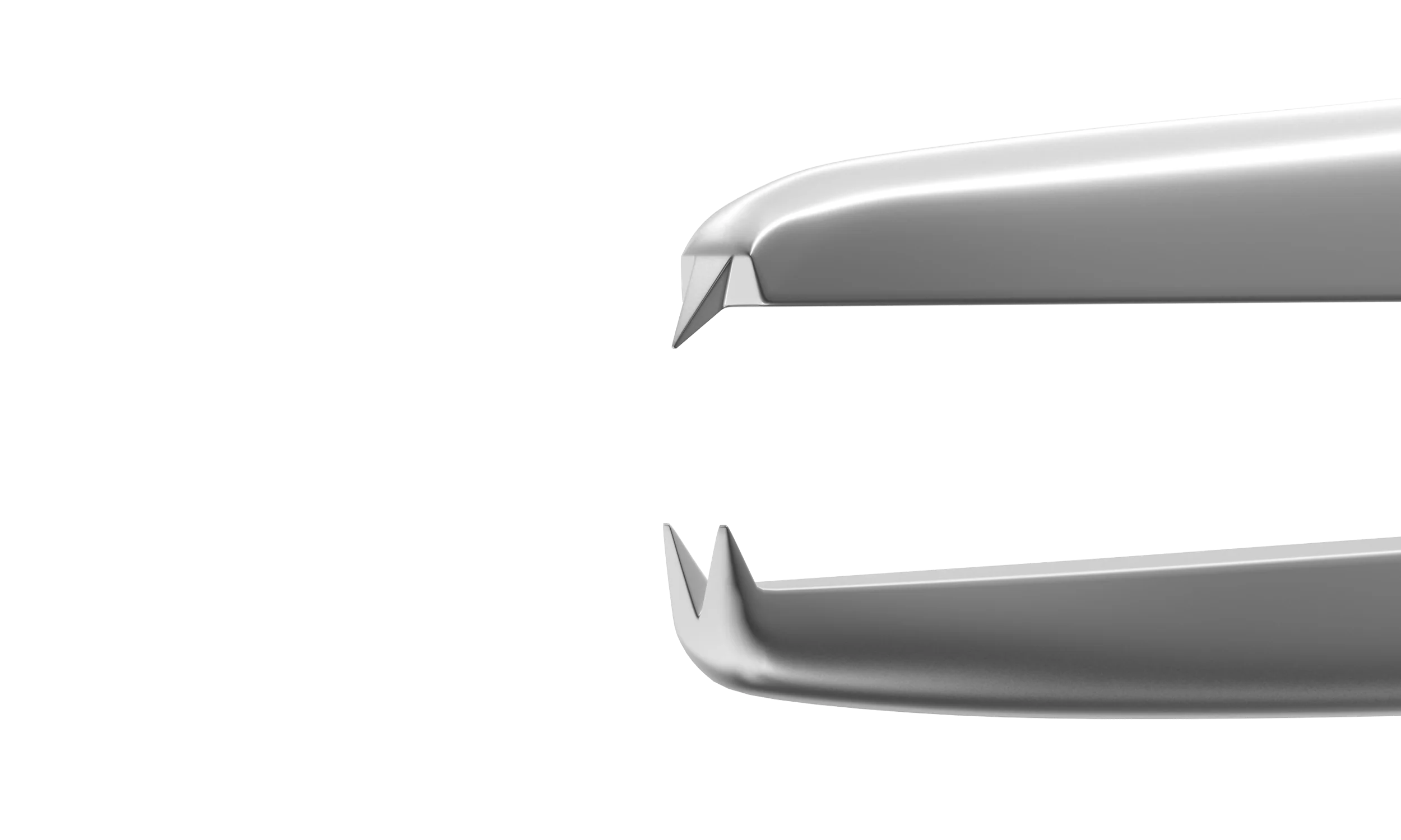 4-101S Iris Forceps with 1x2 Teeth, Straight, Flat Serrated Handle, Length 72 mm, Stainless Steel - Image 2