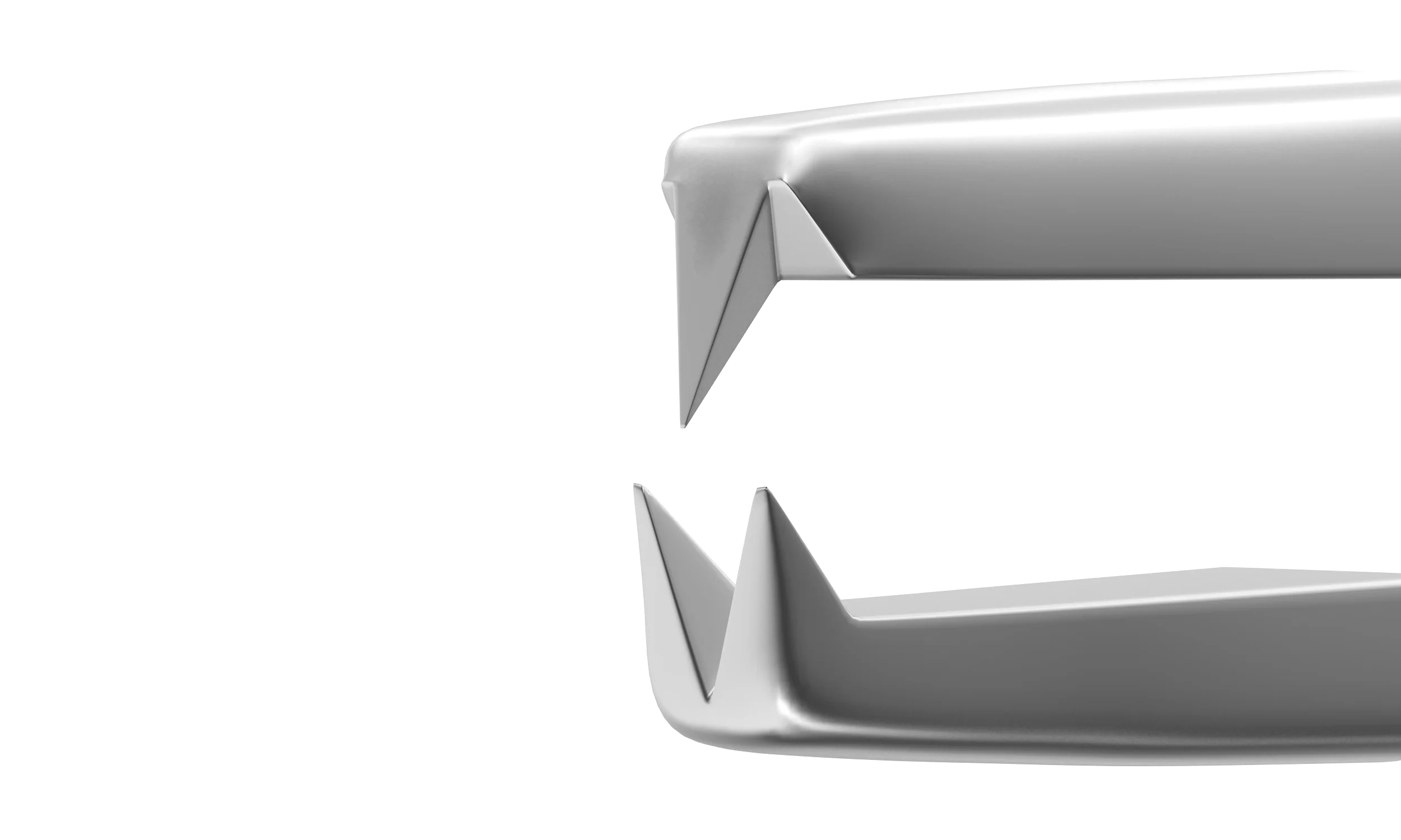 4-136S Osher Superior Rectus Forceps, Curved with 1x2 teeth, 0.50 mm, Angled Shafts, 10 mm from Tip to Angle, Length 106 mm, Stainless Steel - Image 2