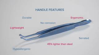 4-1913T Compressing Lid Forceps (MGD), Angled, Length 112 mm, Titanium - Image 2