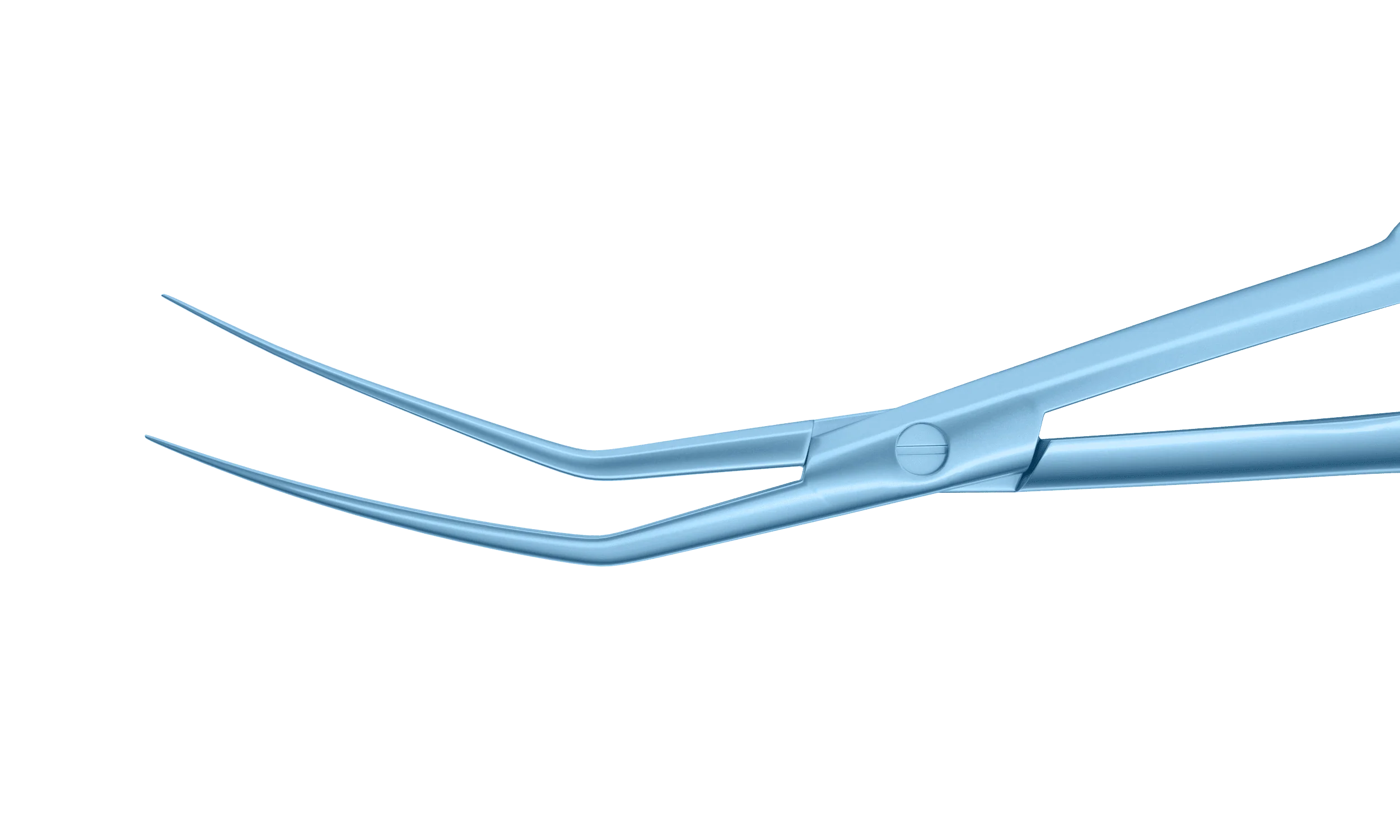 4-20111T ICL Cartridge Loading Forceps, Angled 30° Long Jaws, Round Handle, Length 120 mm, Titanium - Image 2