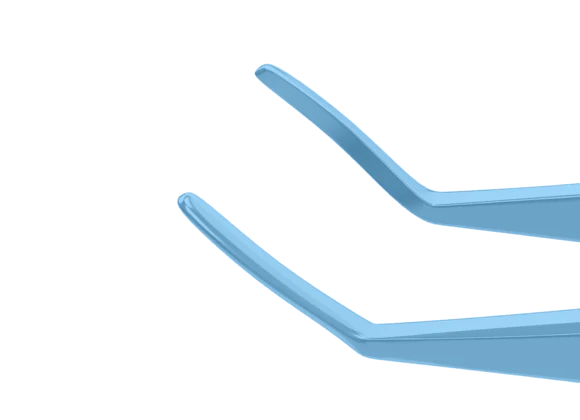 4-2132T Acrylic Lens Insertion Forceps, Flat Handle, Length 105 mm, Titanium - Image 2