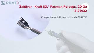 4-21432 Zaldivar-Kraff ICL Pacman Forceps, 20 Ga, Tip Only - Image 5