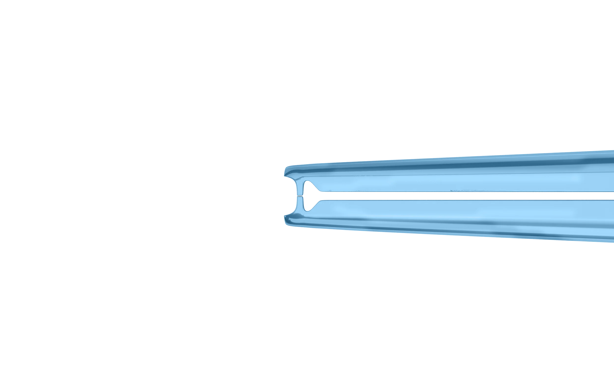 4-2144T Forceps for ICRS Implantation, with 1x1 Teeth, 0.30 mm Groove, Length 85 mm, Flat Handle, Titanium - Image 2