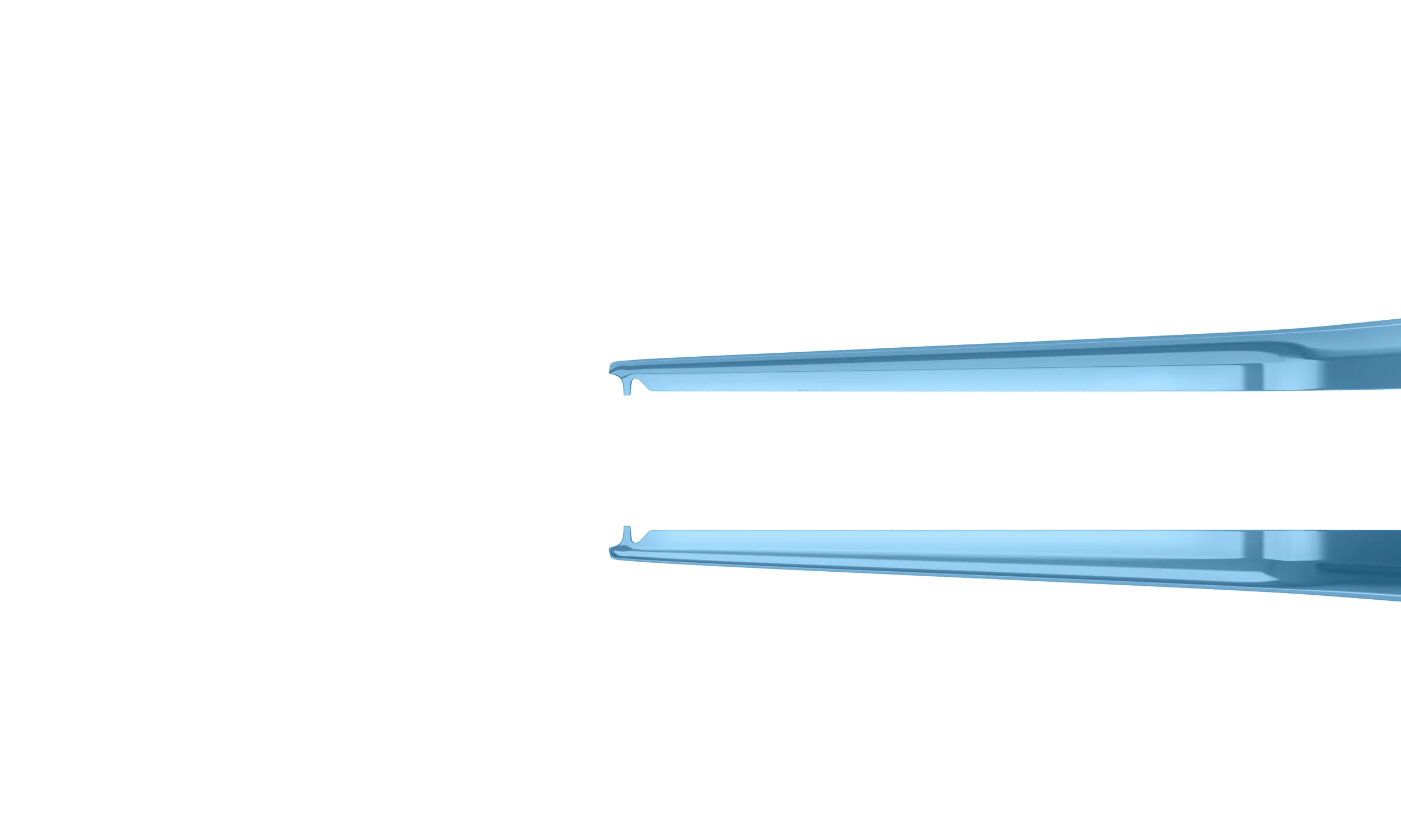 4-2144T Forceps for ICRS Implantation, with 1x1 Teeth, 0.30 mm Groove, Length 85 mm, Flat Handle, Titanium - Image 3