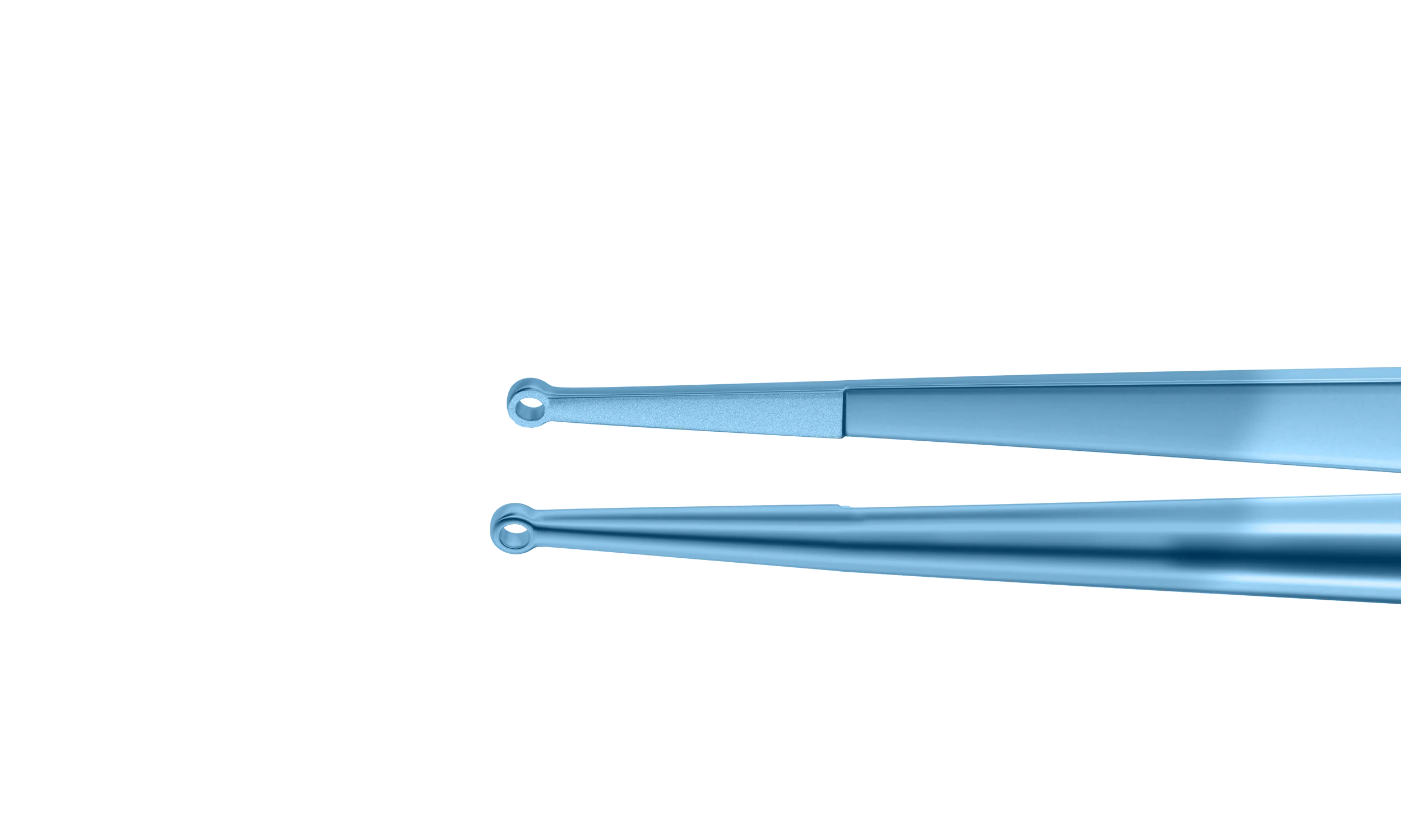 4-2301T Fechtner Conjunctiva Forceps, Delicate Ring Jaws, Flat Handle, Length 108 mm, Titanium - Image 2