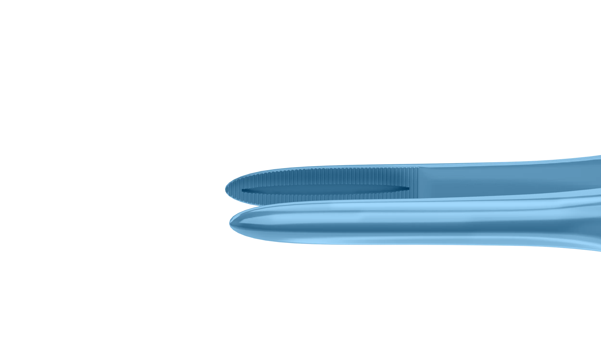 4-2303T Moorsfield Suturing Forceps, Grooved Section 14.00 mm, Flat Handle, Length 110 mm, Titanium - Image 2