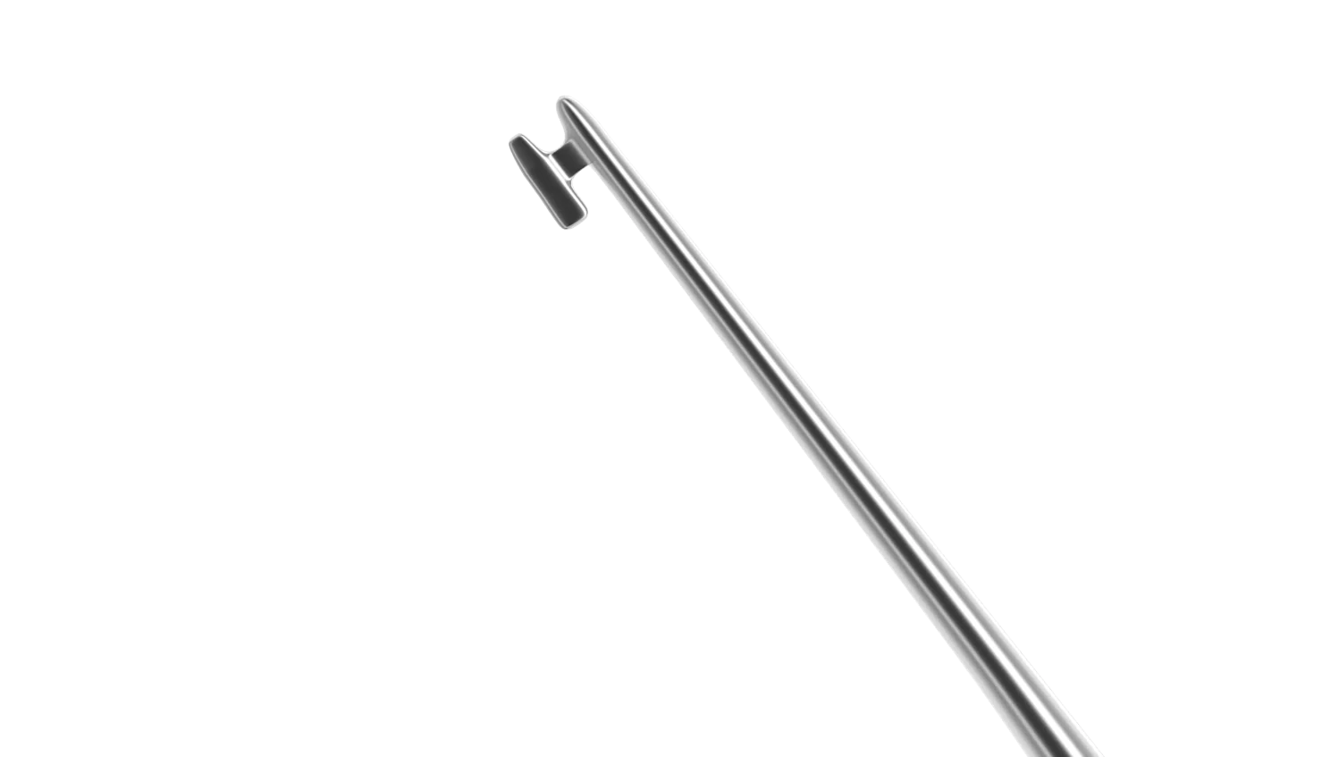 5-030 Kuglen Iris Hook, Angled, H-Shaped Tip, Length 122 mm, Round Titanium Handle - Image 2