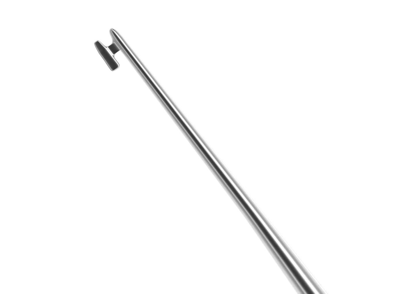 5-0301 Kuglen Iris Hook, Straight, H-Shaped Tip, Length 124 mm, Round Titanium Handle - Image 2