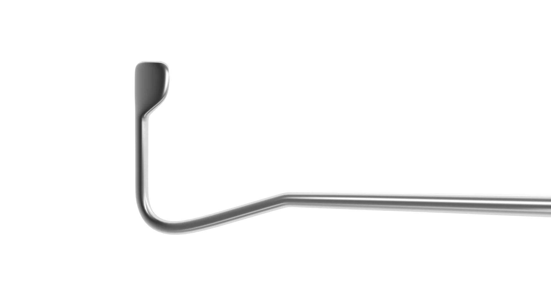 5-040 Jameson Muscle Hook, 2.00 mm Bulbous Tip, 9.50 mm Flat Hook, Length 135 mm, Flat Titanium Handle - Image 2