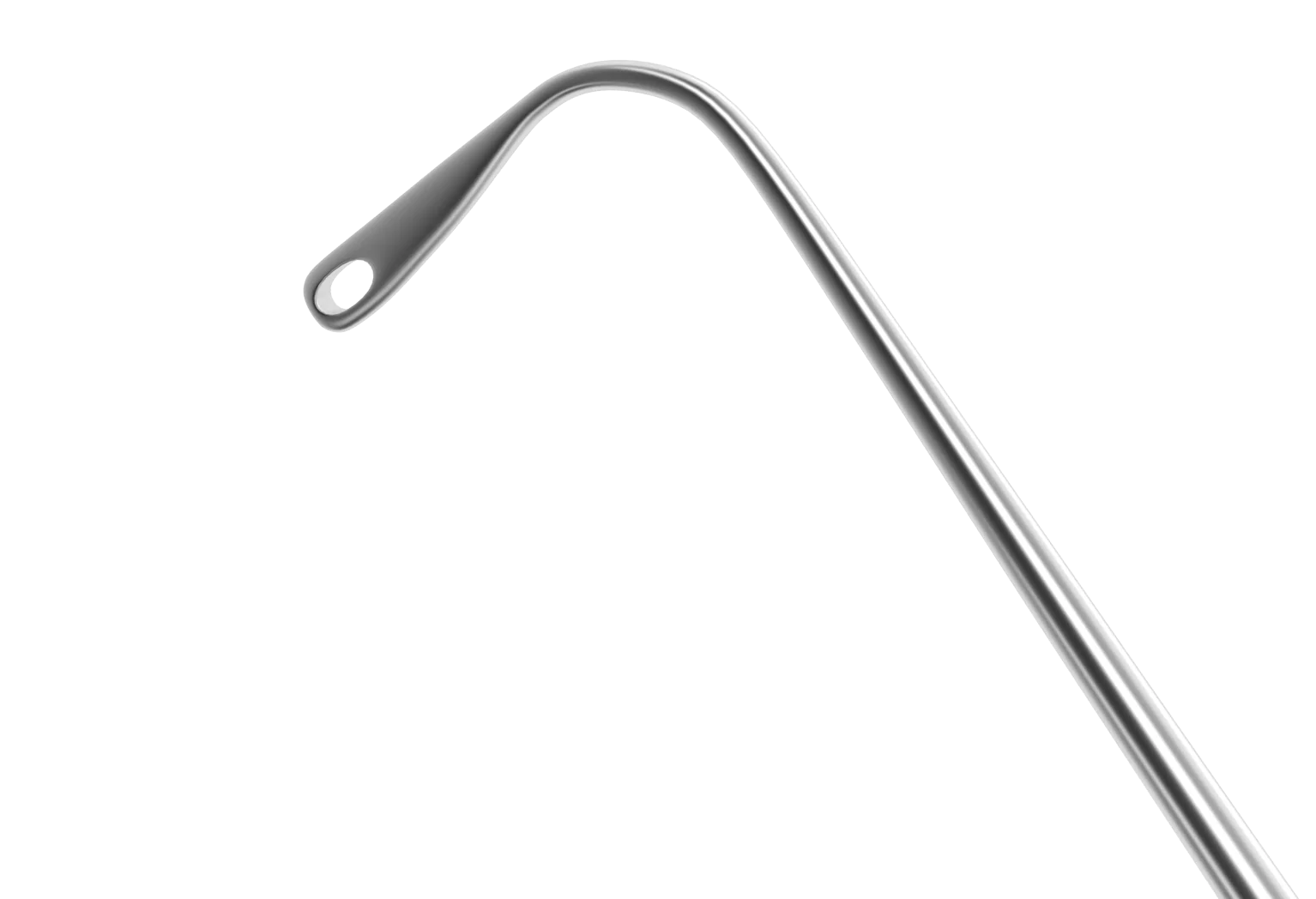 5-060 Gass Retinal Detachment Hook, 13.00 mm Flat Hook, 1.50 x 0.70 mm Hole, Length 140 mm, Flat Titanium Handle - Image 2