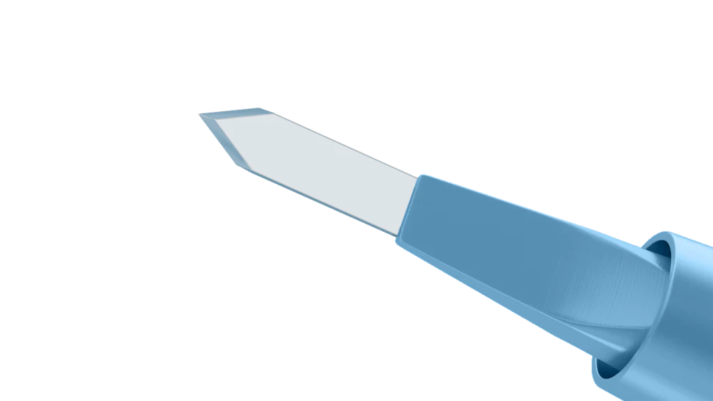 6-10/6-0701 Side-Port Diamond Knife, Lancet Blade, 0.80 mm, Straight, Length 120 mm, Titanium Handle - Image 2