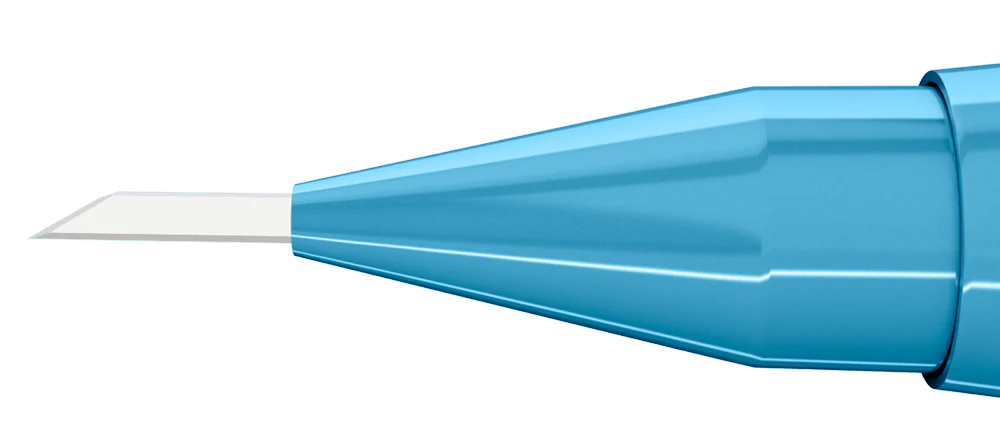6-10/6SK-0501 Side-Port Sapphire Knife, 45° Double-Edge Blade, 1.00 mm, Straight, Length 136 mm, Titanium Handle - Image 2