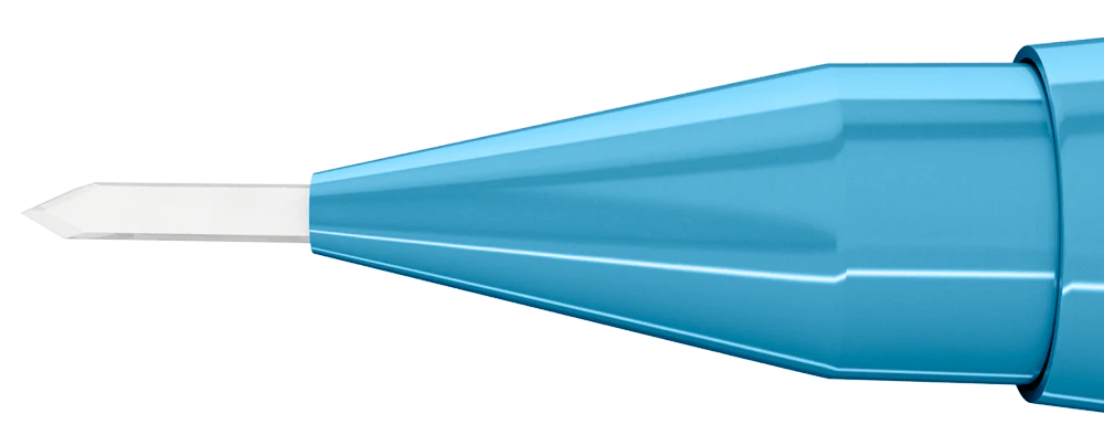 6-10/6SK-070 Side-Port Sapphire Knife, 60° Double-Edge Blade, 1.00 mm, Straight, Length 136 mm, Titanium Handle - Image 2